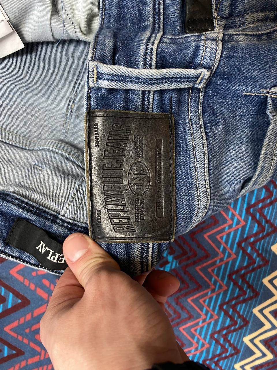 Replay × Vintage Replay Blue Vintage Denim Jeans Y2K Size US 33 - 4 Thumbnail