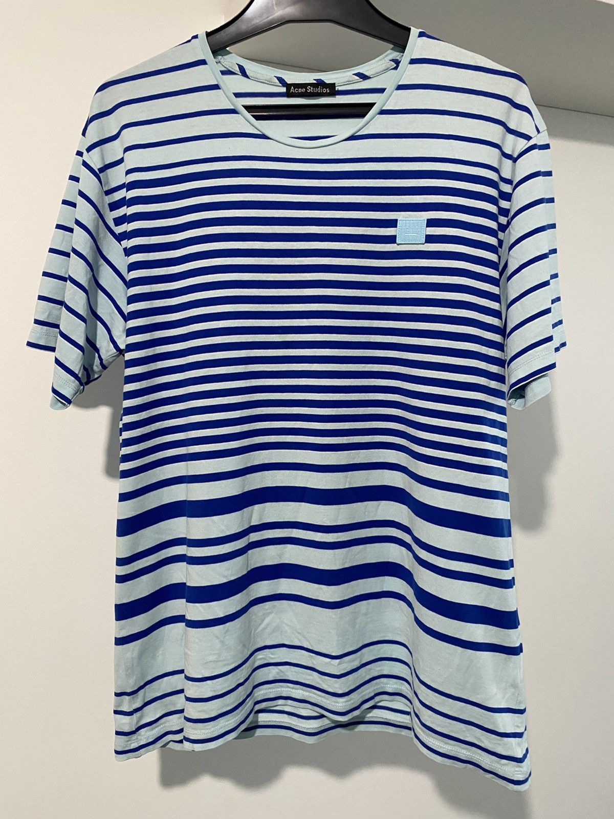 Acne Studios Acne Studios Striped Face T-Shirt L y2k scandi old money Size US L / EU 52-54 / 3 - 1 Thumbnail