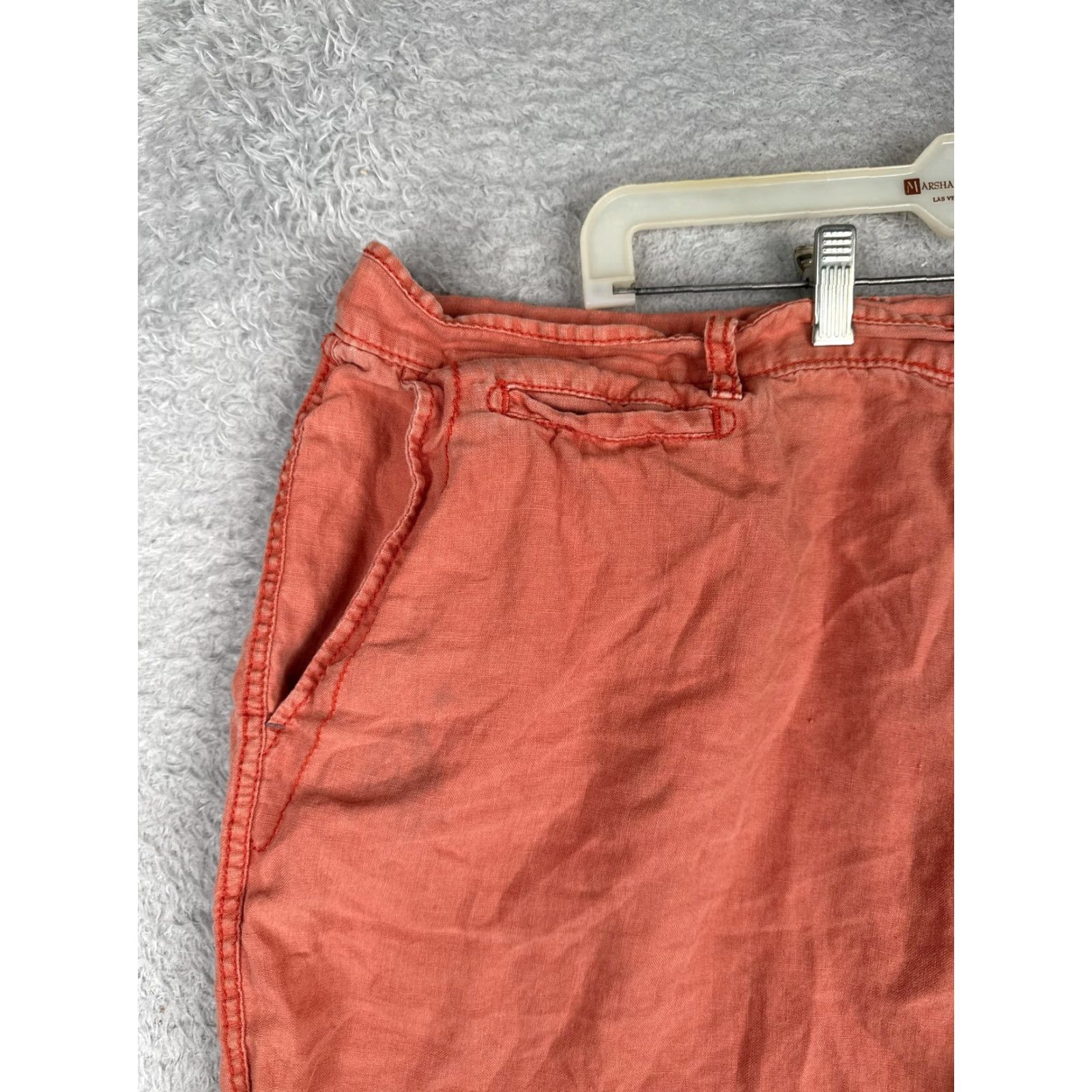 Tommy Bahama Tommy Bahama Shorts Mens 42 Relaxed Chino Flat Front Linen 11" Casual Beach Orange - Mens, 42, Linen, Flat Front, Pockets, Zip Fly Size US 42 / EU 58 - 4 Thumbnail