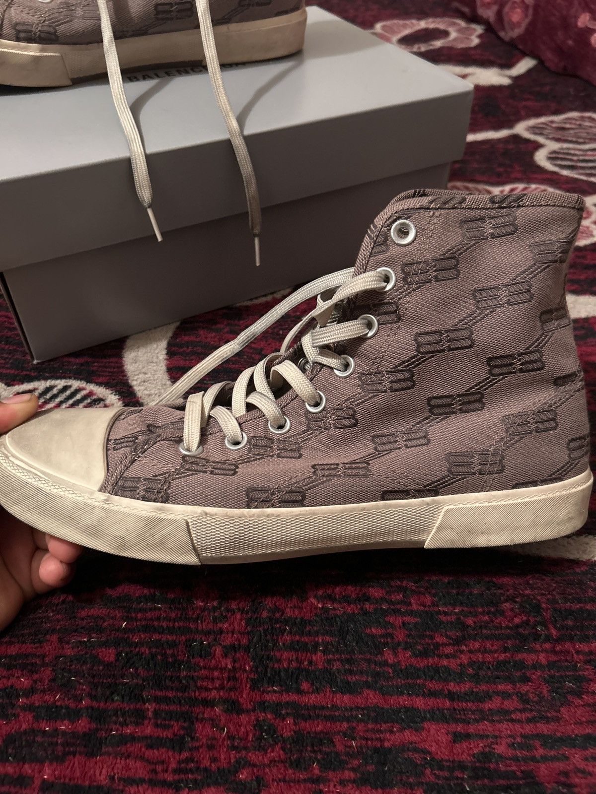 Balenciaga Balenciaga Paris Hightop Sneaker BB Monogram Size US 11 / EU 44 - 2 Thumbnail