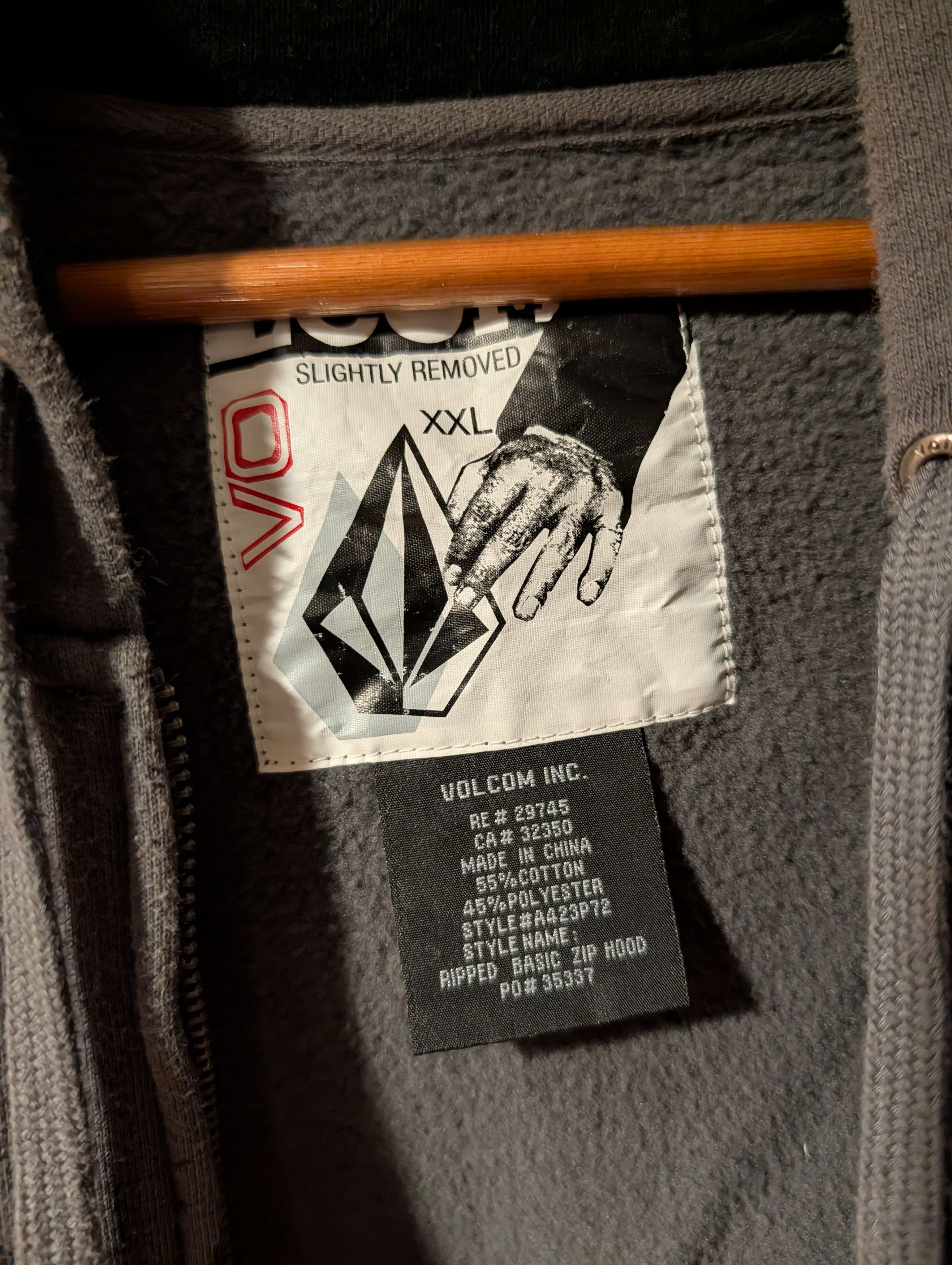 Volcom Vintage Y2K Volcom Logo Gray XX-Large Full Zip Hoodie Size US XXL / EU 58 / 5 - 4 Thumbnail