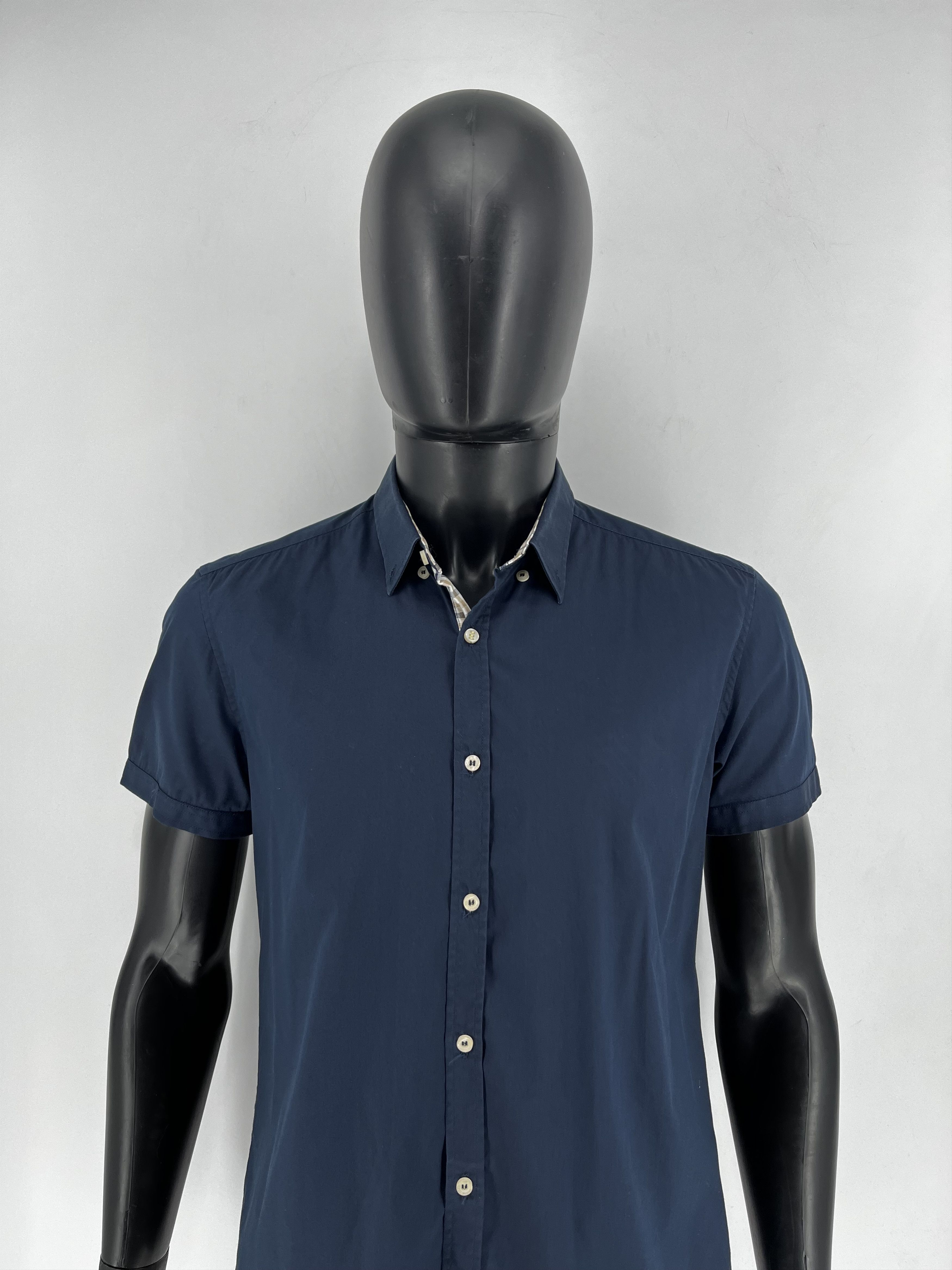 Antony Morato MENS ANTONY MORATO Slim Navy Black Button Casual Dress Shirt Size US M / EU 48-50 / 2 - 1 Thumbnail