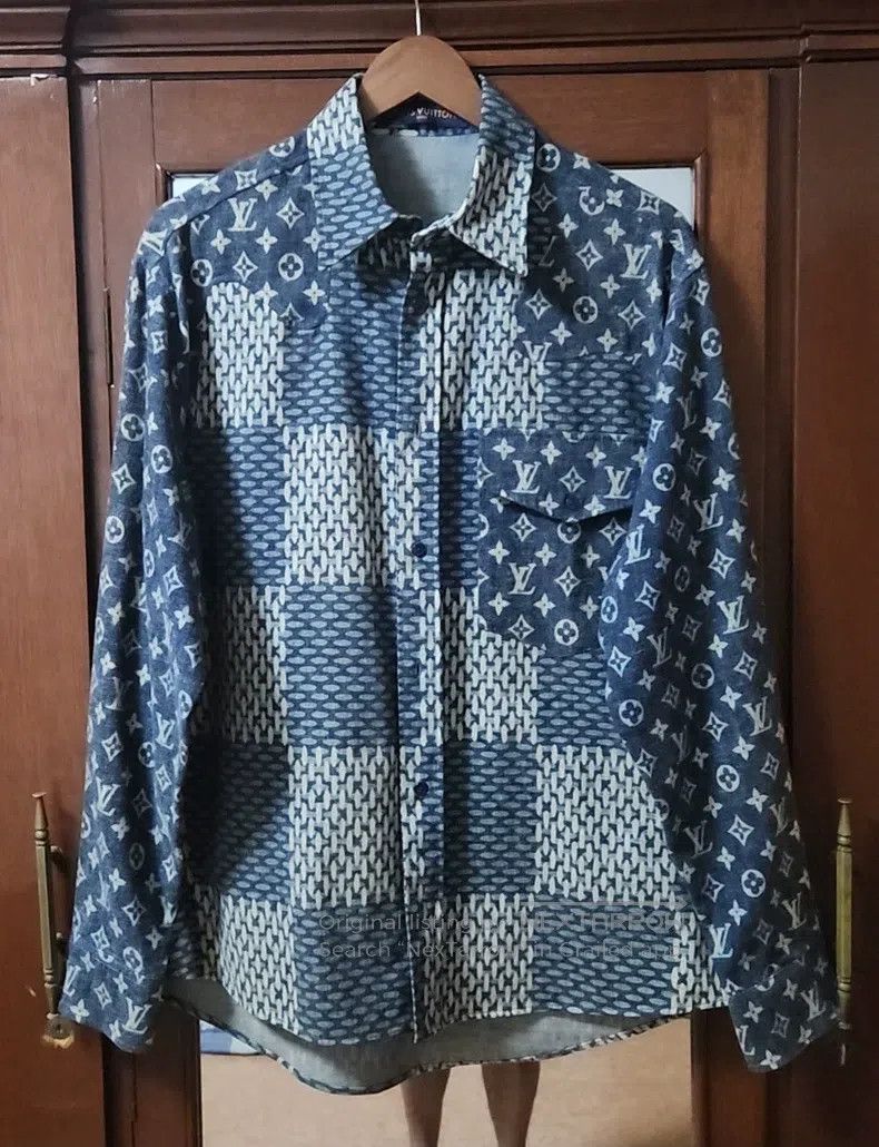 Louis Vuitton Louis Vuitton Patchwork Long Sleeve Shirt Size US S / EU 44-46 / 1 - 1 Thumbnail
