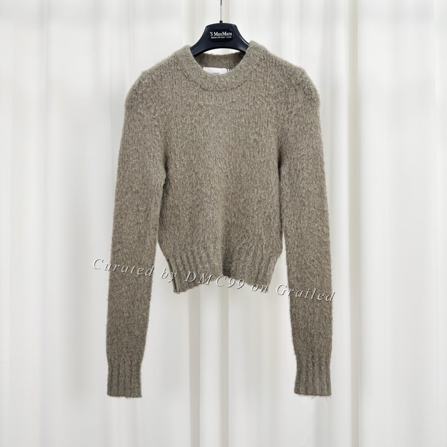 AMI Ami Oatmeal Gray Mohair Knit Sweater Size XS / US 0-2 / IT 36-38 - 1 Thumbnail