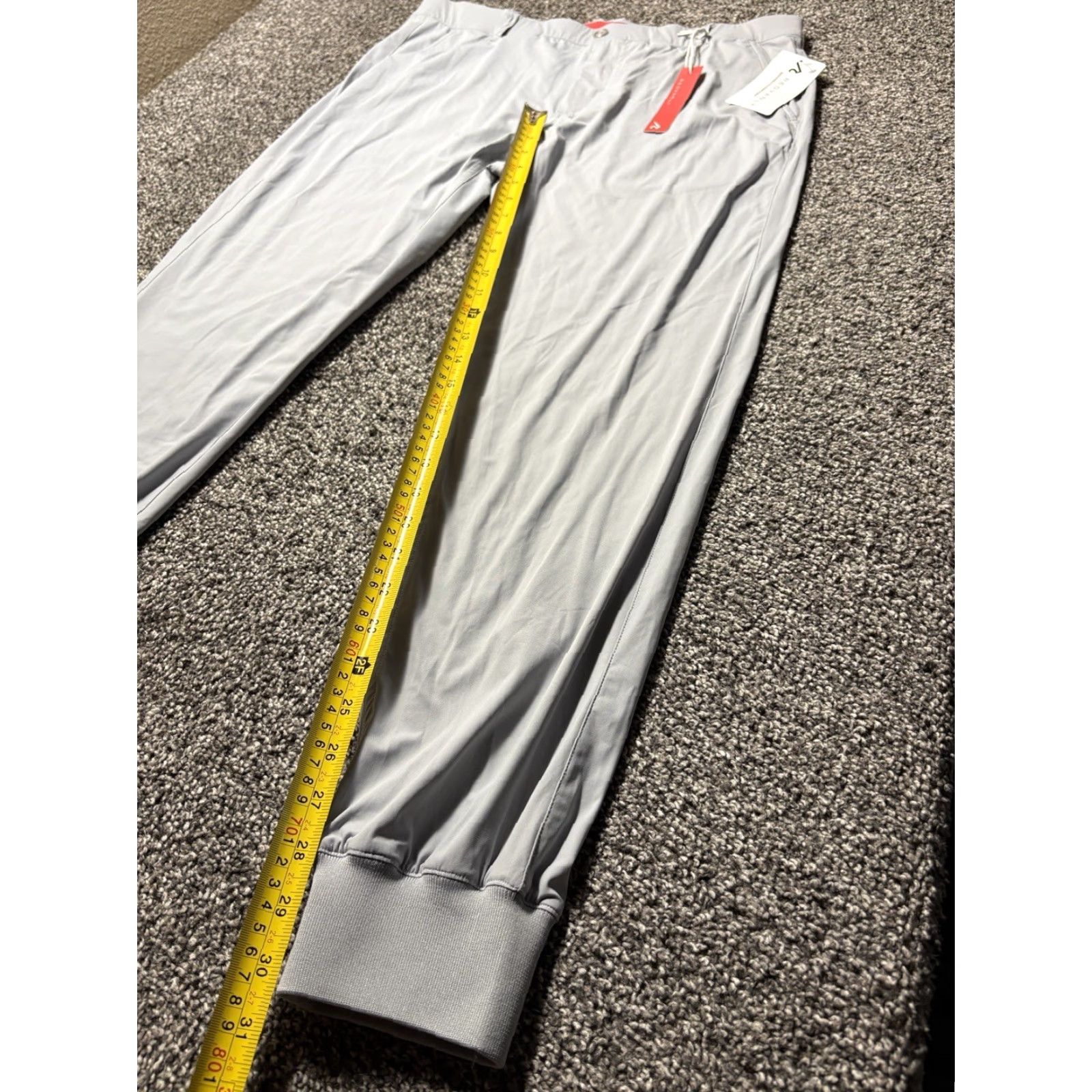 Vintage Redvanly Pants Mens Large Gray Halliday Jogger Pull On Golf NWT Performance NEW Size US 33 - 3 Thumbnail