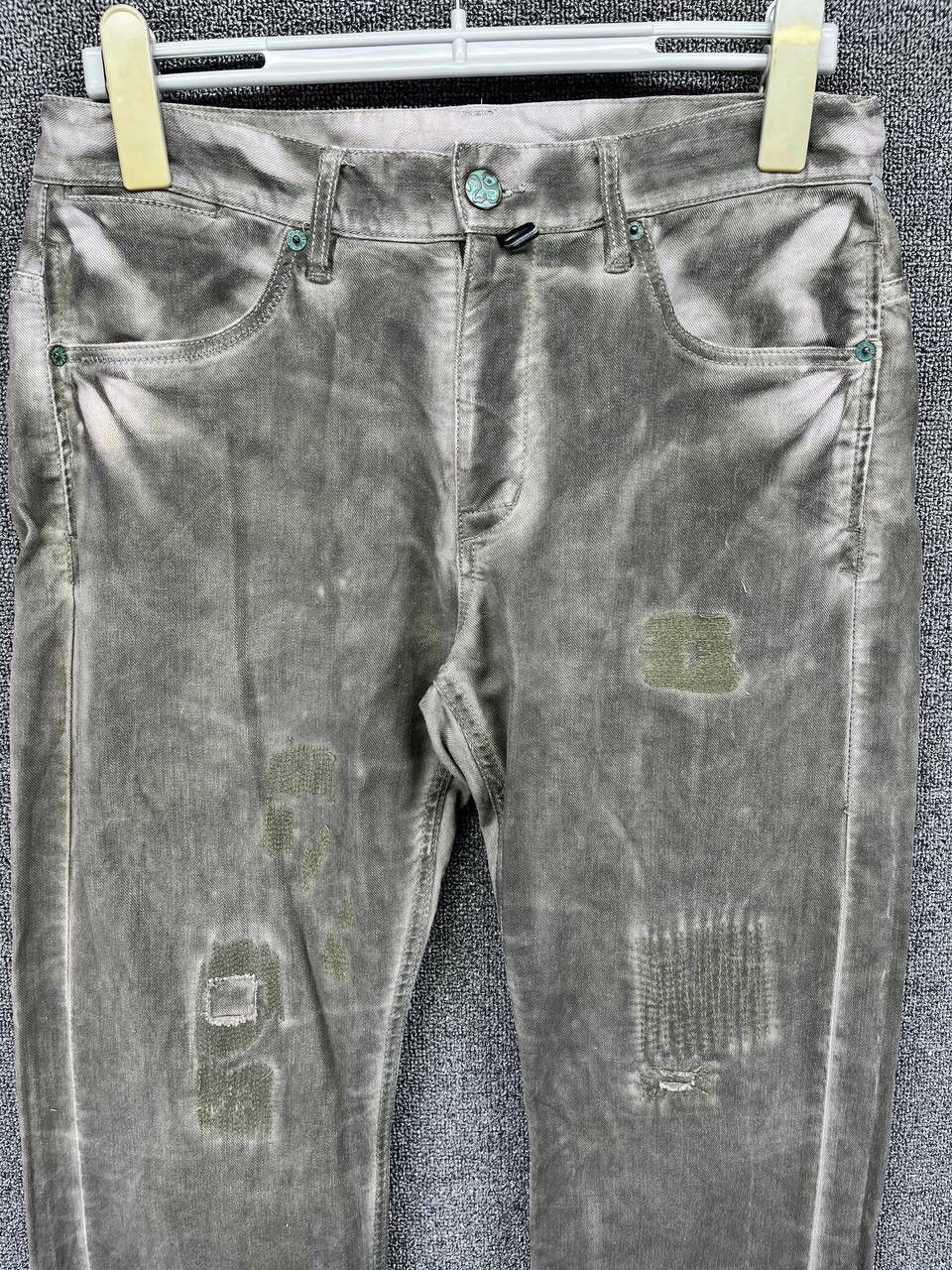 Japanese Brand Vintage 291295 Homme Punk Rare Trashed Jeans Denim Pants Size US 32 / EU 48 - 3 Thumbnail