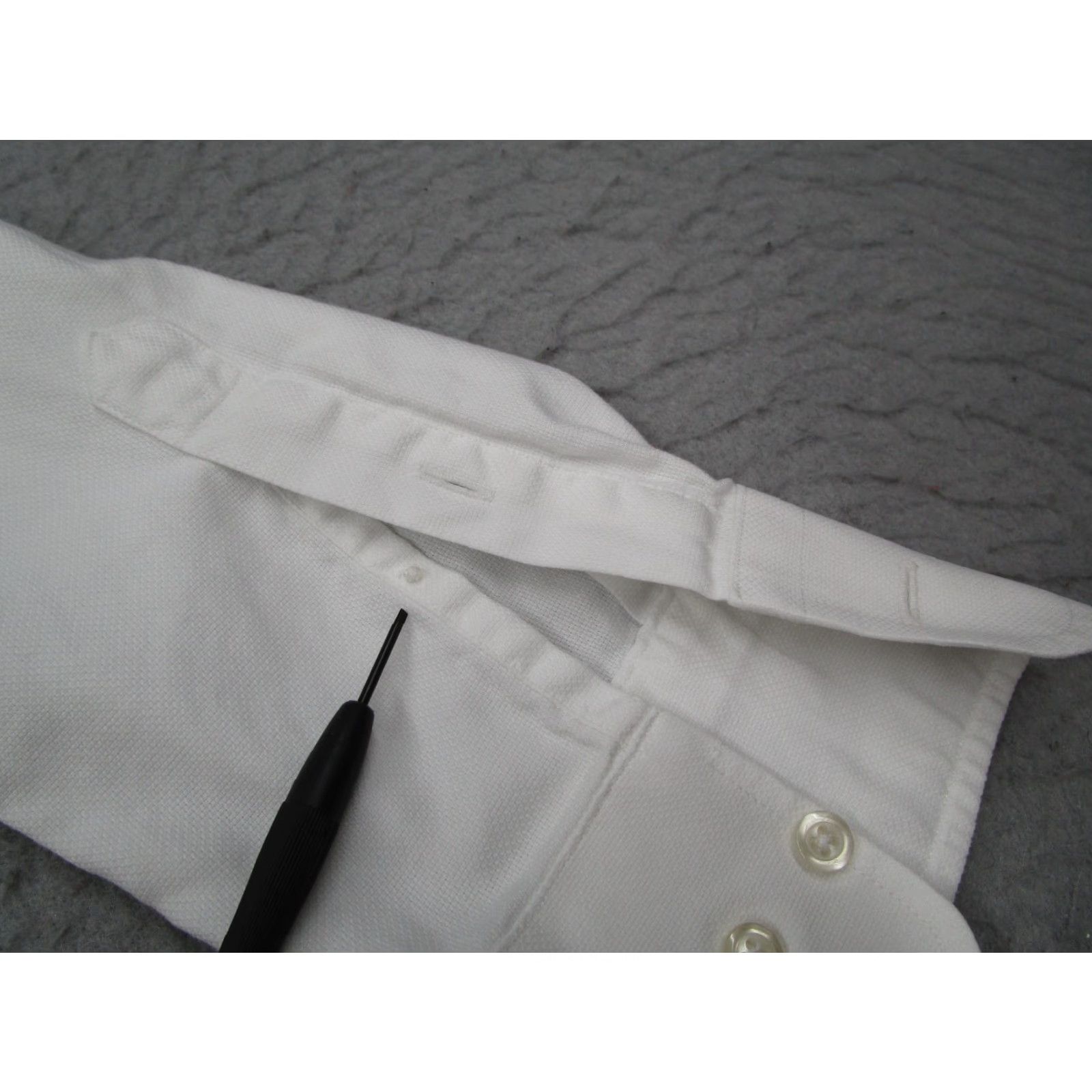 David Donahue David Donahue Dress Shirt Men 16 34 Slim Fit White Long Sleeve Button Up Dobby Work Size 34R - 6 Thumbnail