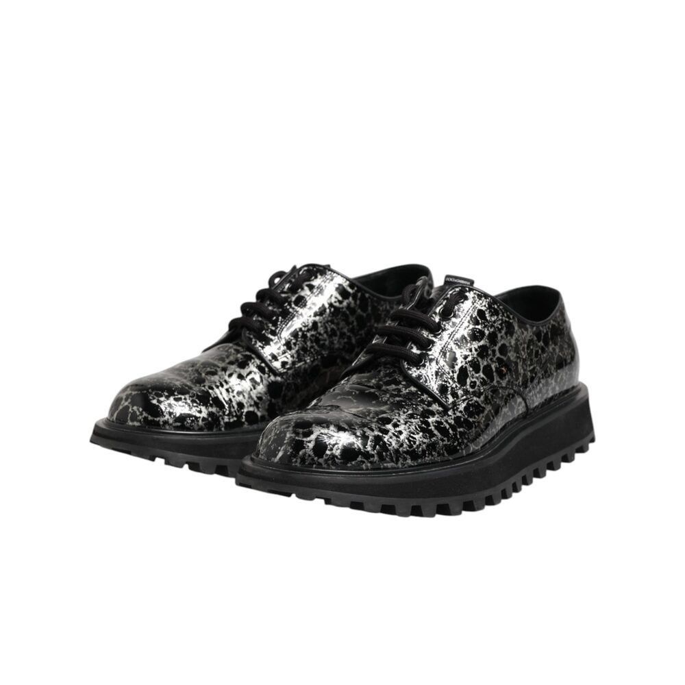 Dolce & Gabbana Dolce & Gabbana Black White Calfskin Chunky Derby Shoes Size US 9 / EU 42 - 4 Thumbnail