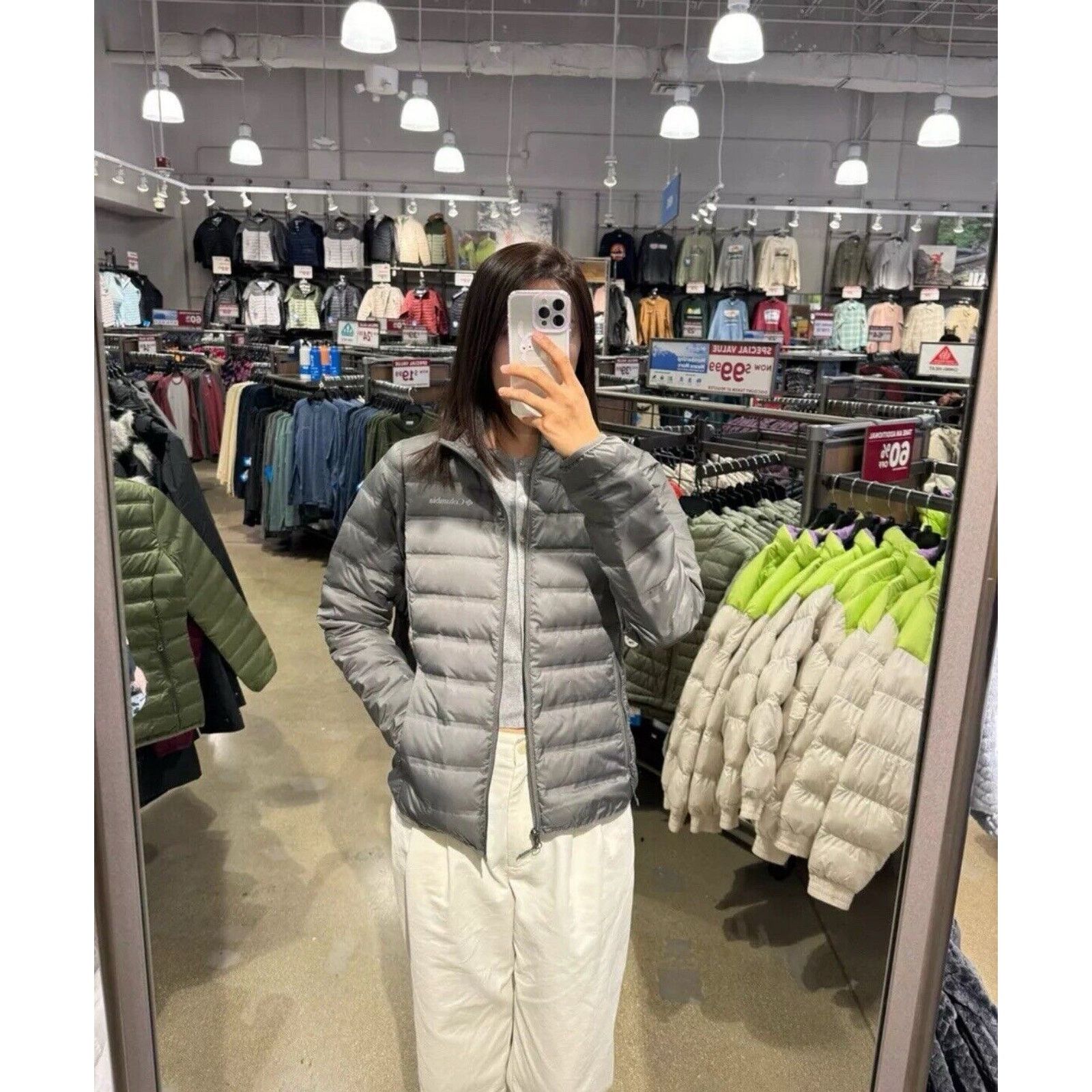 Columbia NWT Columbia Women's Peak Down Hooded Jacket Grey Large Size L / US 10 / IT 46 - 5 Thumbnail