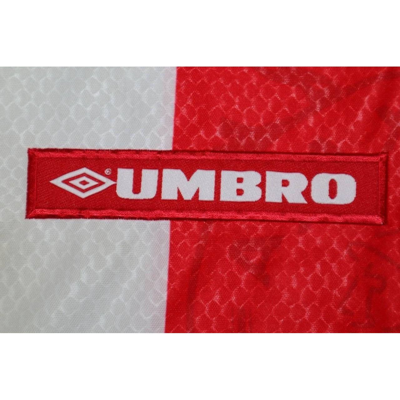 Umbro Vtg Ajax Amsterdam ABN AMBRO Umbro Home Polo Style Jersey XL Size US XL / EU 56 / 4 - 7 Thumbnail