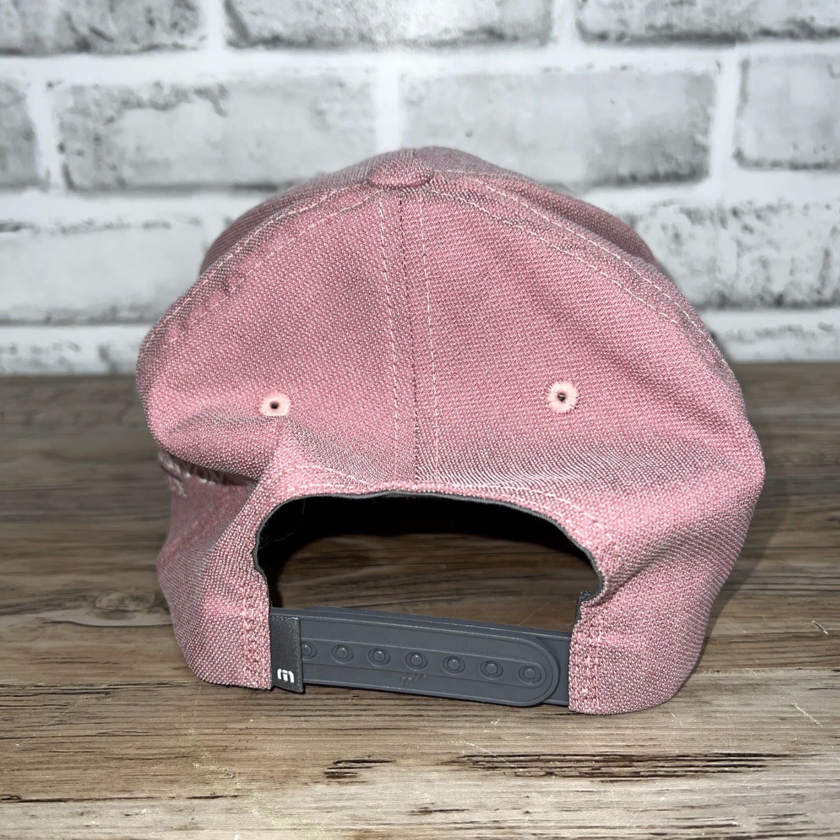 TravisMathew Travis Mathew Buckets Pink Snap Back Hat Mens One Size Pink Snapback Buckets Travis Mathew Hat - Men - One Size - Pink Size ONE SIZE - 5 Thumbnail
