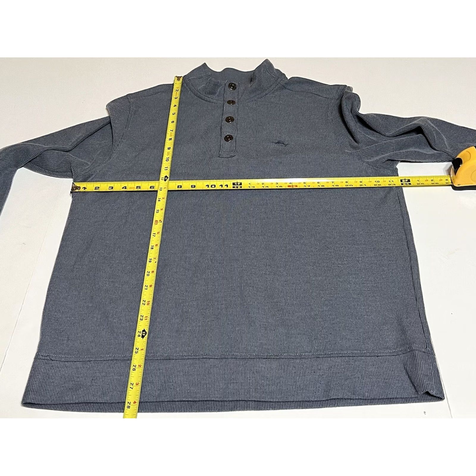 Tommy Bahama Tommy Bahama Sweater Mens XL Gray Mock Neck Pullover Knit - Button Snap Henley Casual Beach Classic Modern Embroidered Logo Size US XL / EU 56 / 4 - 4 Thumbnail