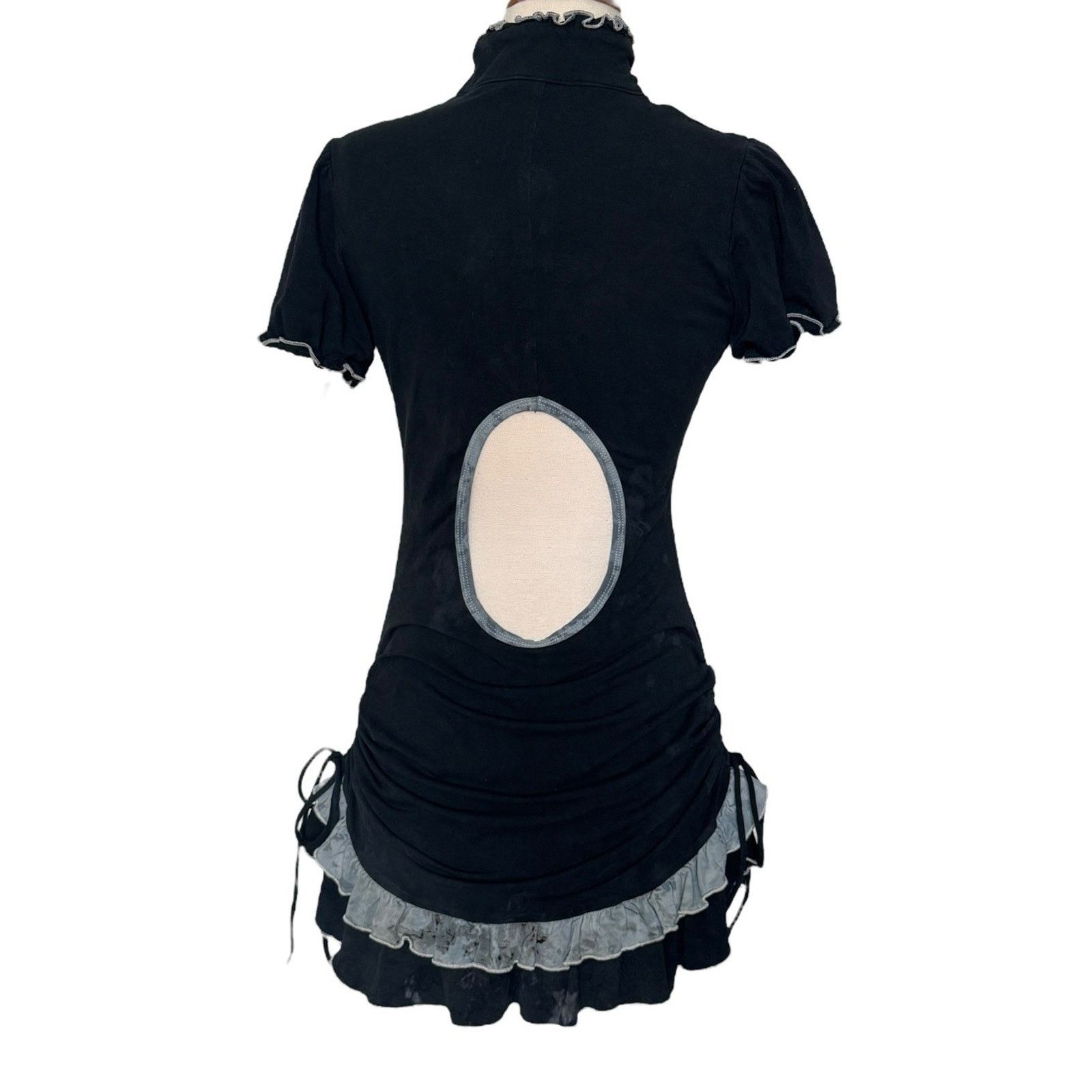 Other RARE Indie Vintage Mini Dress Y2K Coquette Cottagecore Goth Size M / US 6-8 / IT 42-44 - 8 Thumbnail
