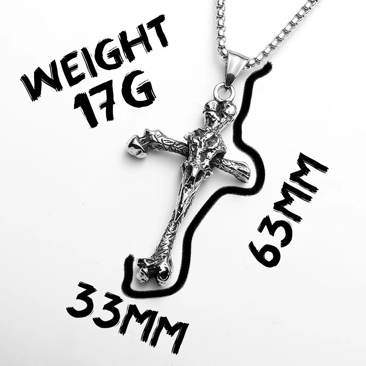 Other Crow Bone Cross Pendant Accessories Necklace Gifts Size ONE SIZE - 5 Thumbnail