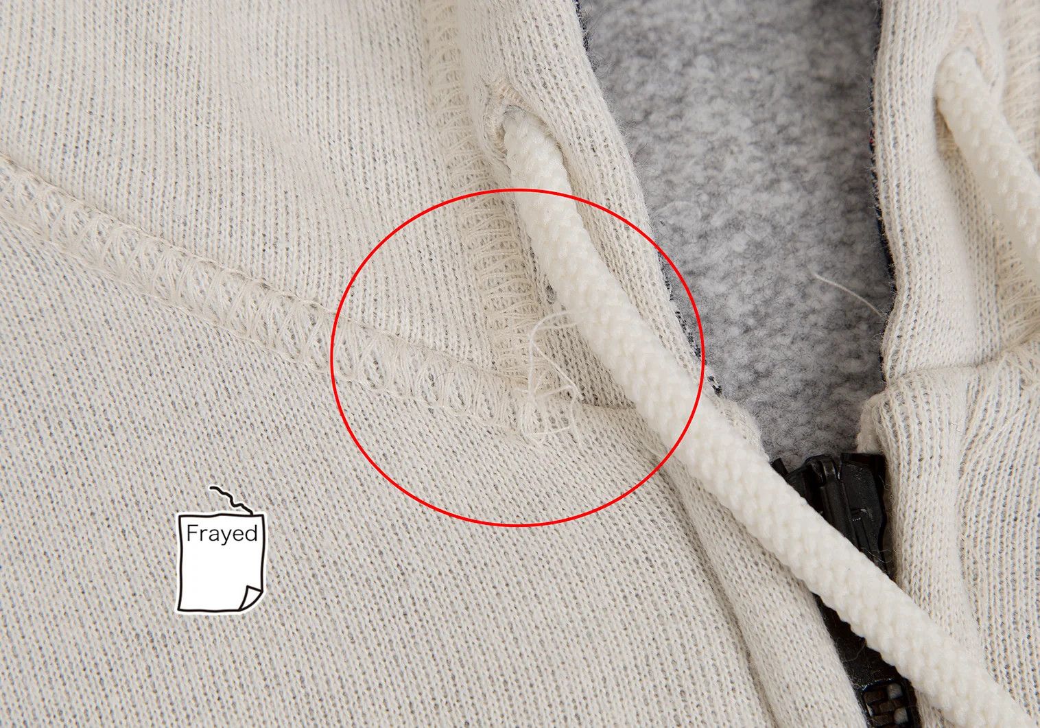 Emporio Armani Cotton Rayon Back Print Zip-Up Hoodie Off White M Size US M / EU 48-50 / 2 - 5 Thumbnail