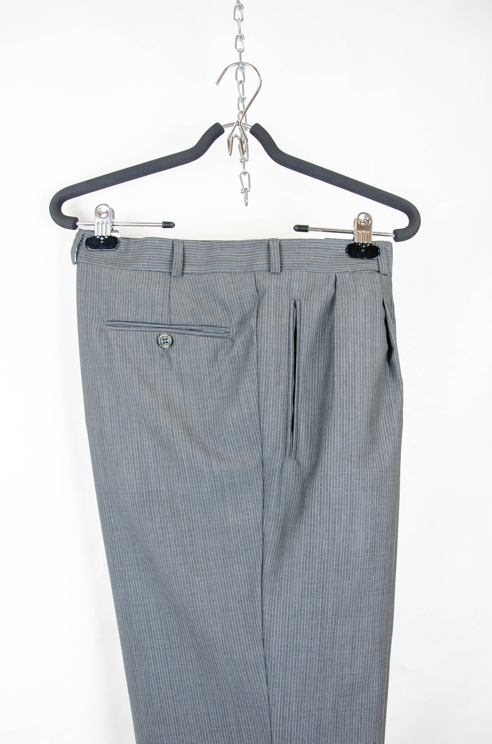 Yves Saint Laurent YSL Pour Homme Pinstripe Wool Suit - Size 26 Size 46R - 4 Thumbnail