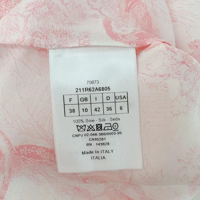 Dior Dior Pink silk printed strap dress Size XS / US 0-2 / IT 36-38 - 6 Thumbnail