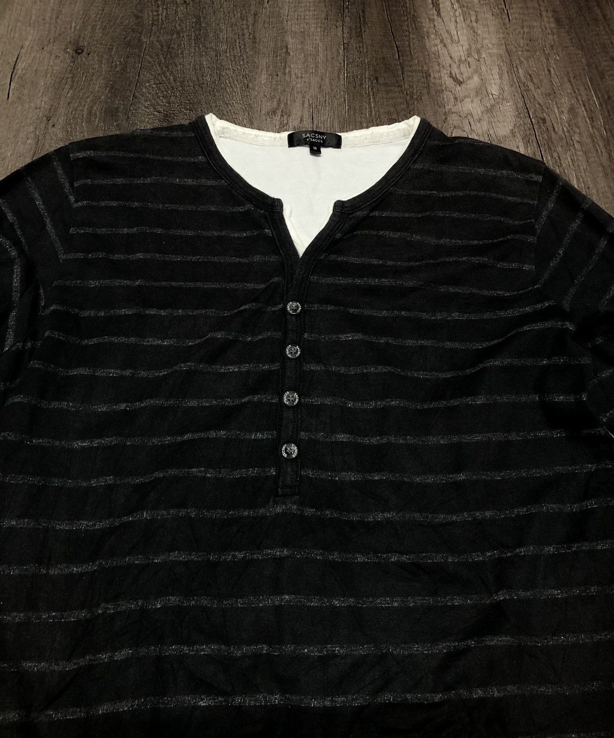 Designer × Vintage × Yohji Yamamoto Sacsny Y'saccs Y's Yohji Yamamoto Long Sleeve Tee Shirt Size US M / EU 48-50 / 2 - 13 Thumbnail