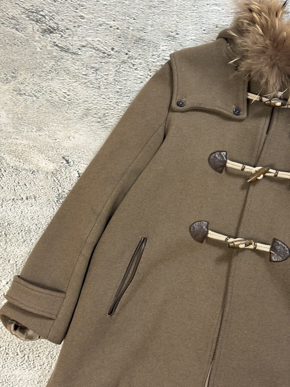Sandro Sandro coat heavy wool khaki green hooded with fur Size US M / EU 48-50 / 2 - 2 Thumbnail