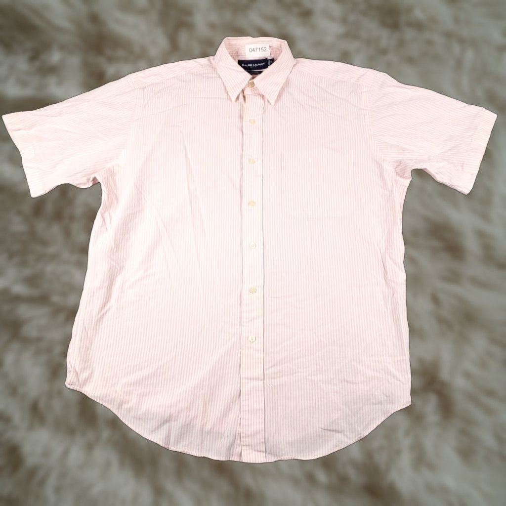 Ralph Lauren Ralph Lauren Button-Up Shirt Mens Medium Pink Striped Short Sleeve Classic Preppy Size US M / EU 48-50 / 2 - 1 Thumbnail