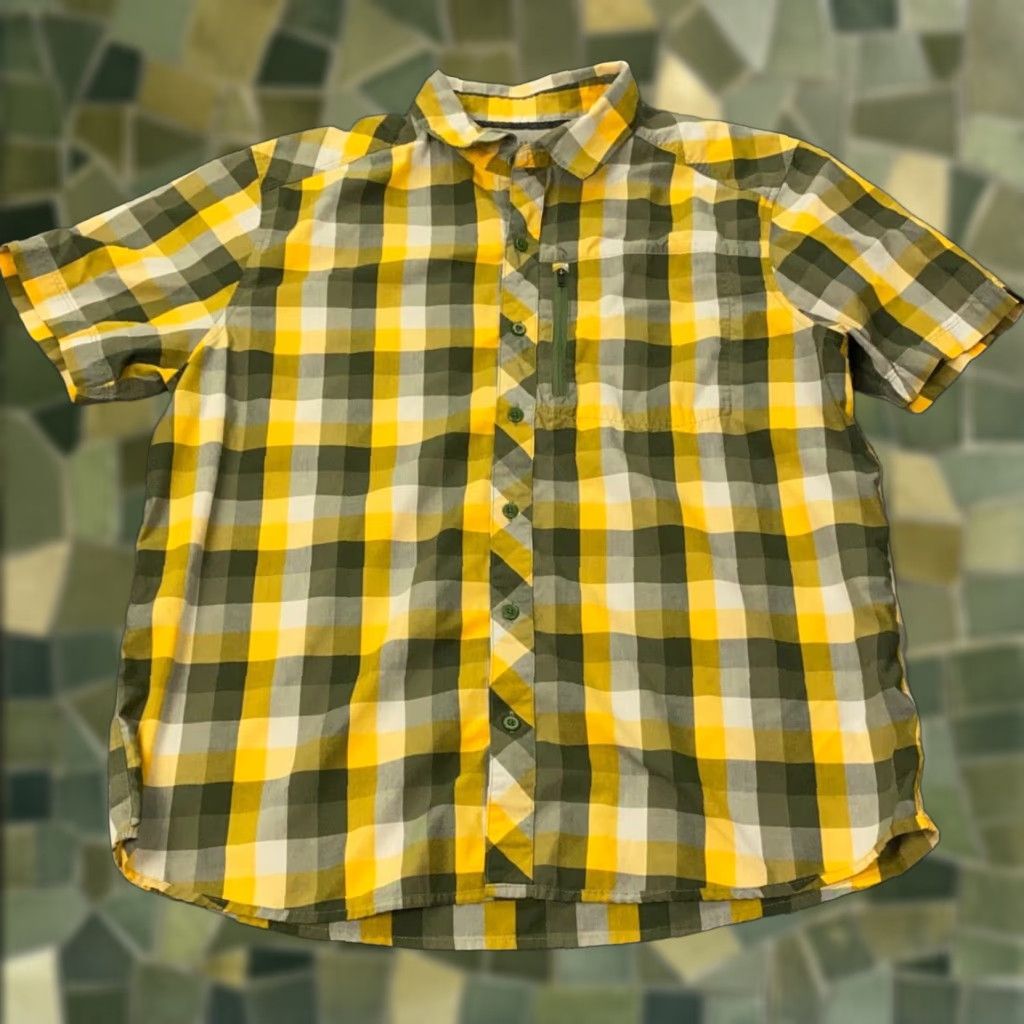 Mountain Hardwear VINTAGE Mountain Hardwear Shirt Mens L Plaid Button-Up Short Sleeve Yellow Cotton Polyester Casual Travel Workwear Distinctive Classic Outdoor Mens Size US L / EU 52-54 / 3 - 1 Thumbnail