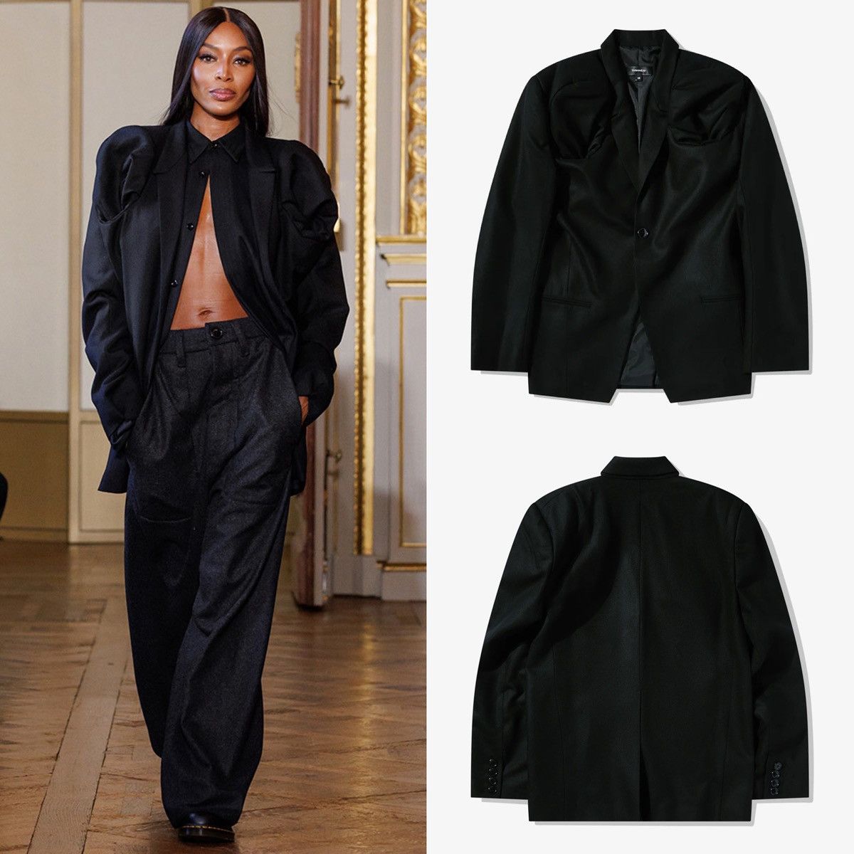 Other Torisheju Horned Blazer Jacket SS24 Unisex Blk OS Size US M / EU 48-50 / 2 - 3 Thumbnail