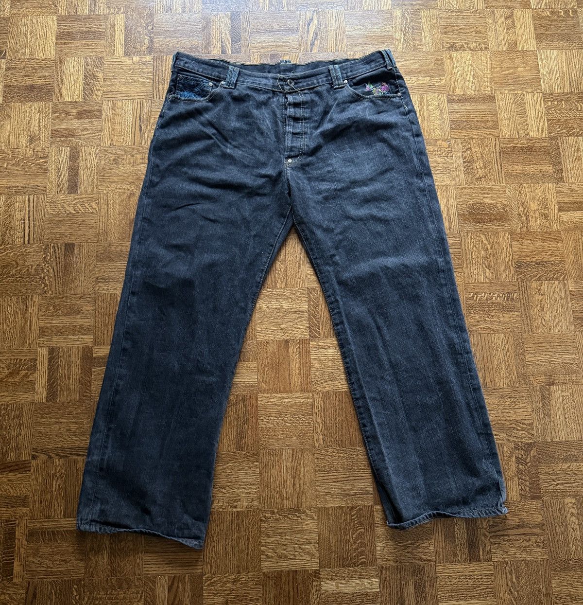 RMC Jeans Vintage Y2K RMC Embroidered Baggy Denim Jeans Size US 42 / EU 58 - 2 Thumbnail