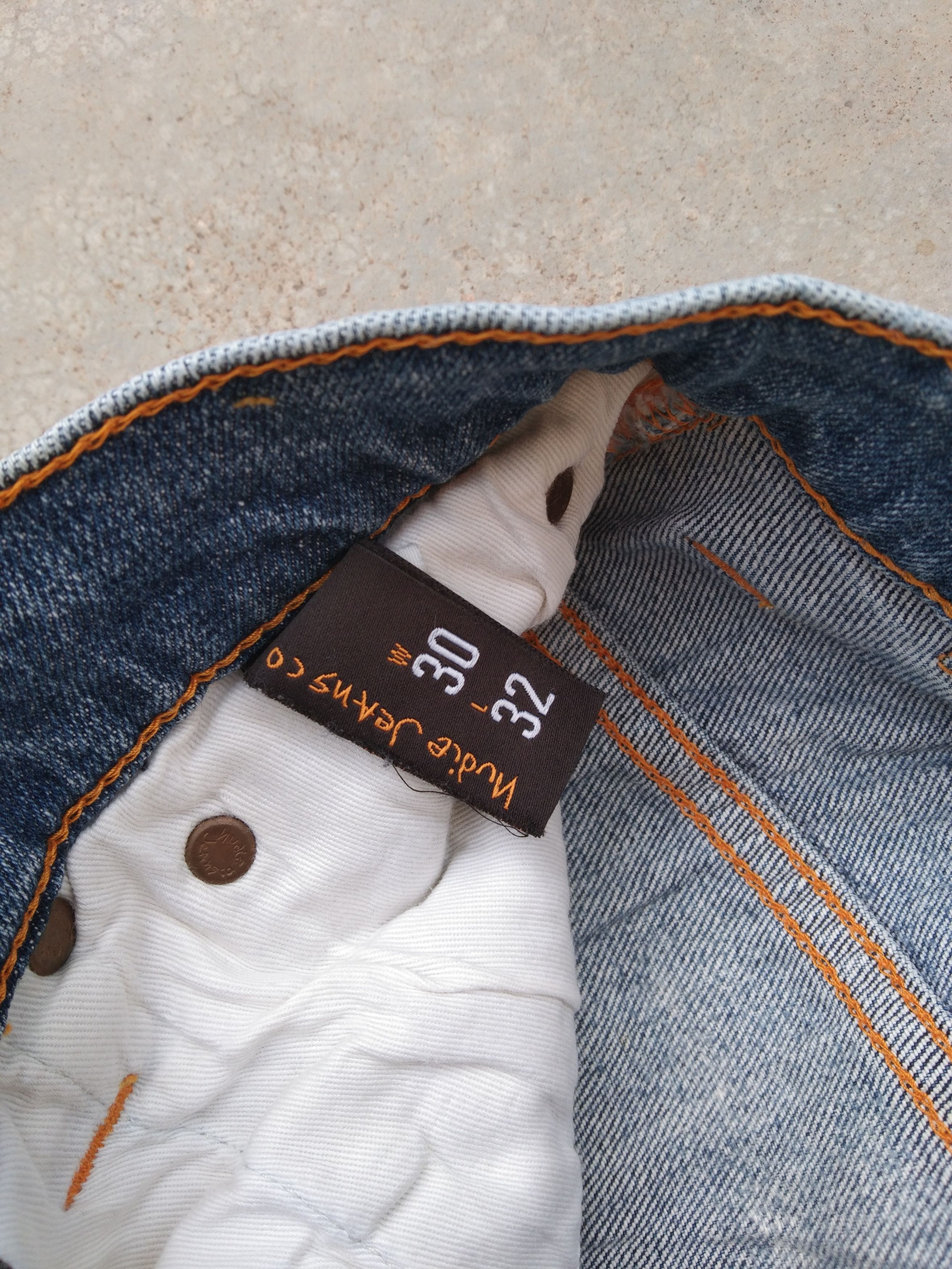 Nudie Jeans Vintage Distressed Nudie Faded Blue Released Hem Jeans 29x30 Size US 29 - 12 Thumbnail