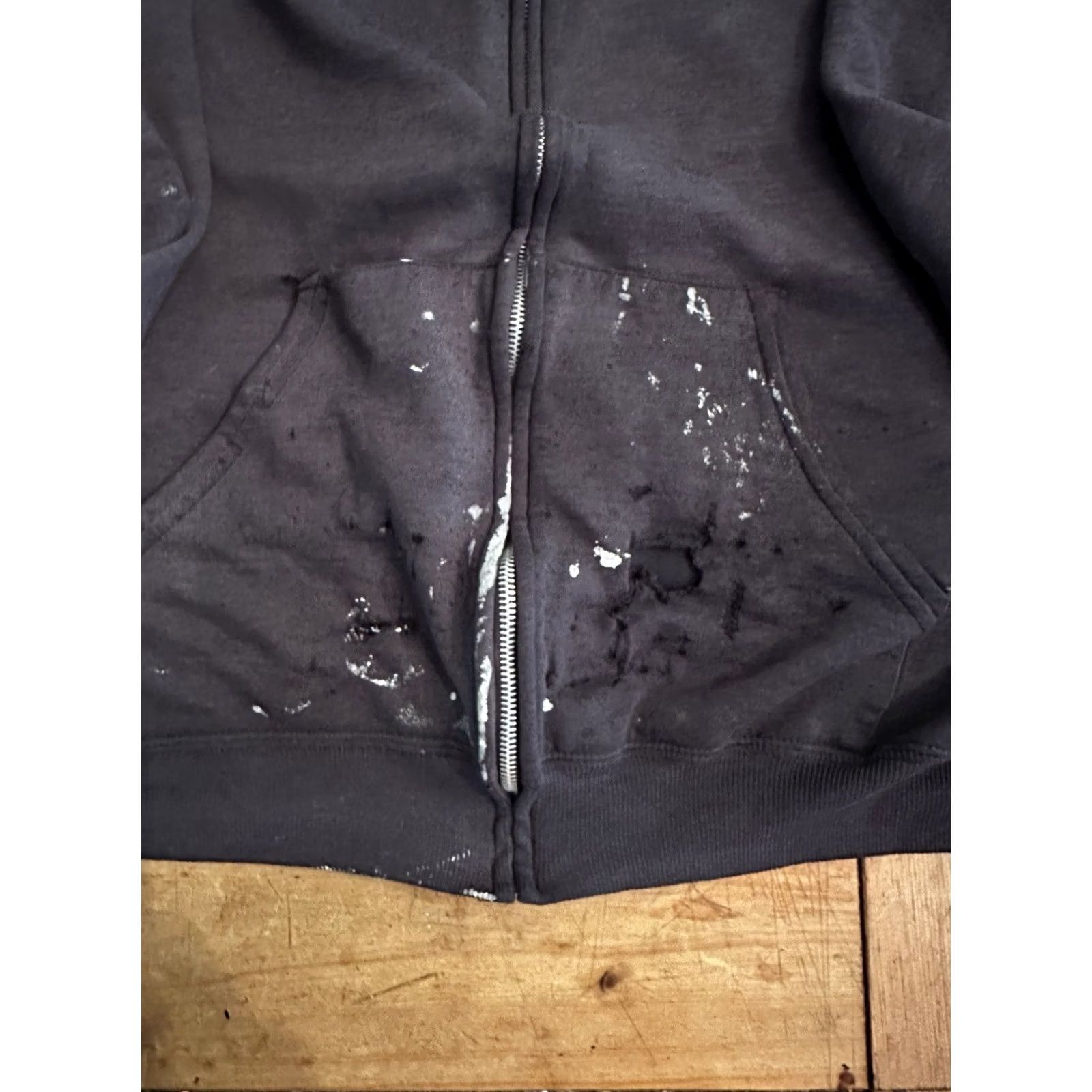 Yamaha VINTAGE Yamaha Racing Motocross Zip Hoodie XL Distressed Black Men Regular Full Zip XL Distressed Size US XL / EU 56 / 4 - 3 Thumbnail