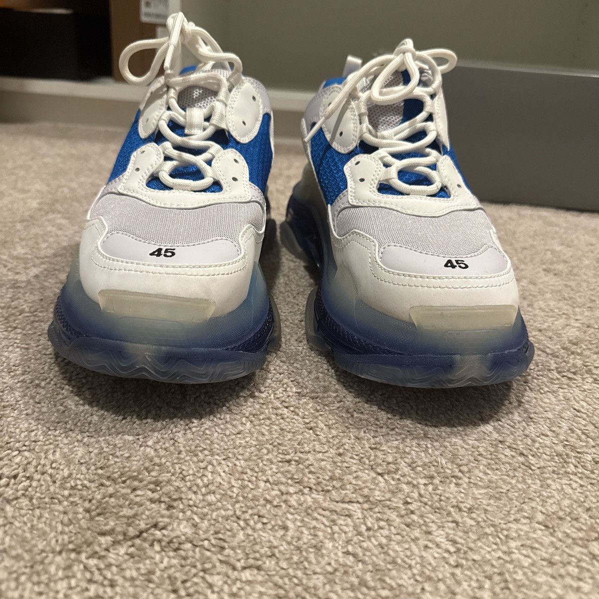 Balenciaga Balenciaga Triple S 'Clear Sole - White Blue' Size US 11 / EU 44 - 6 Thumbnail