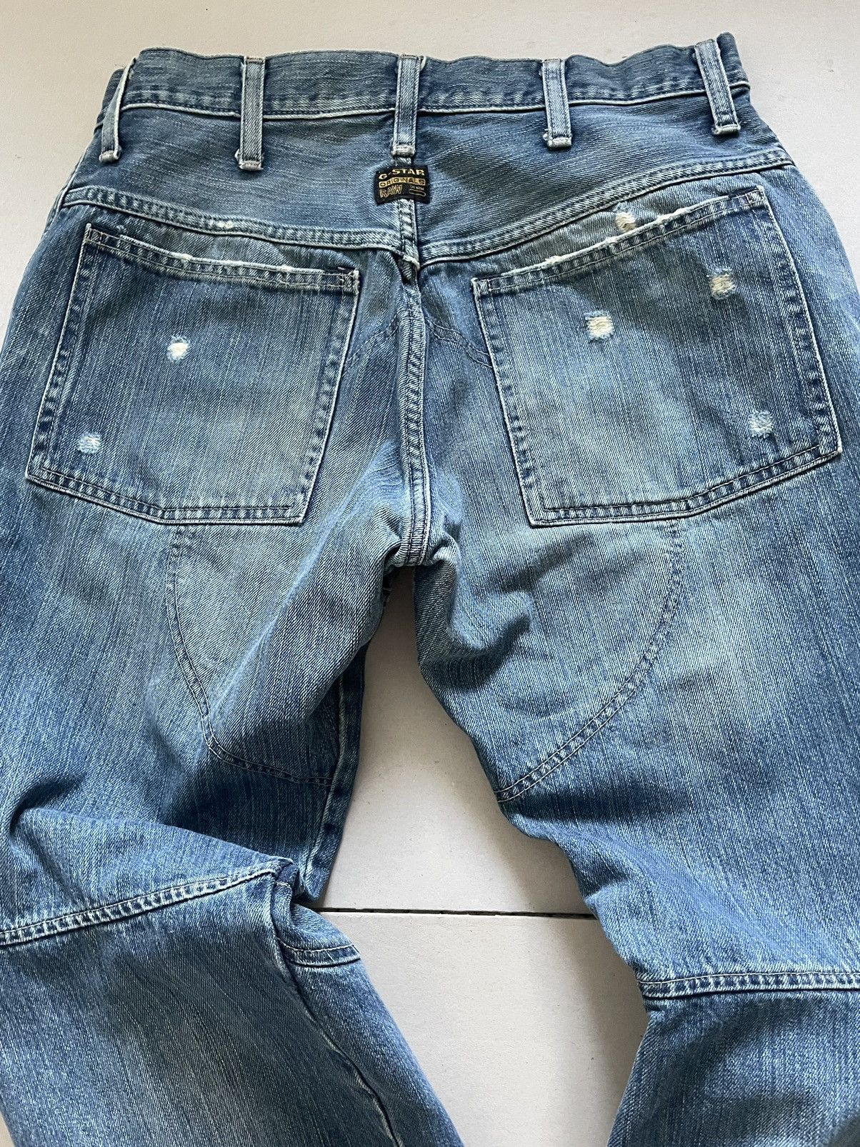 G-Star × Vintage Vintage G Star Raw Biker Knee Jeans g star denim pants Size US 32 / EU 48 - 4 Thumbnail
