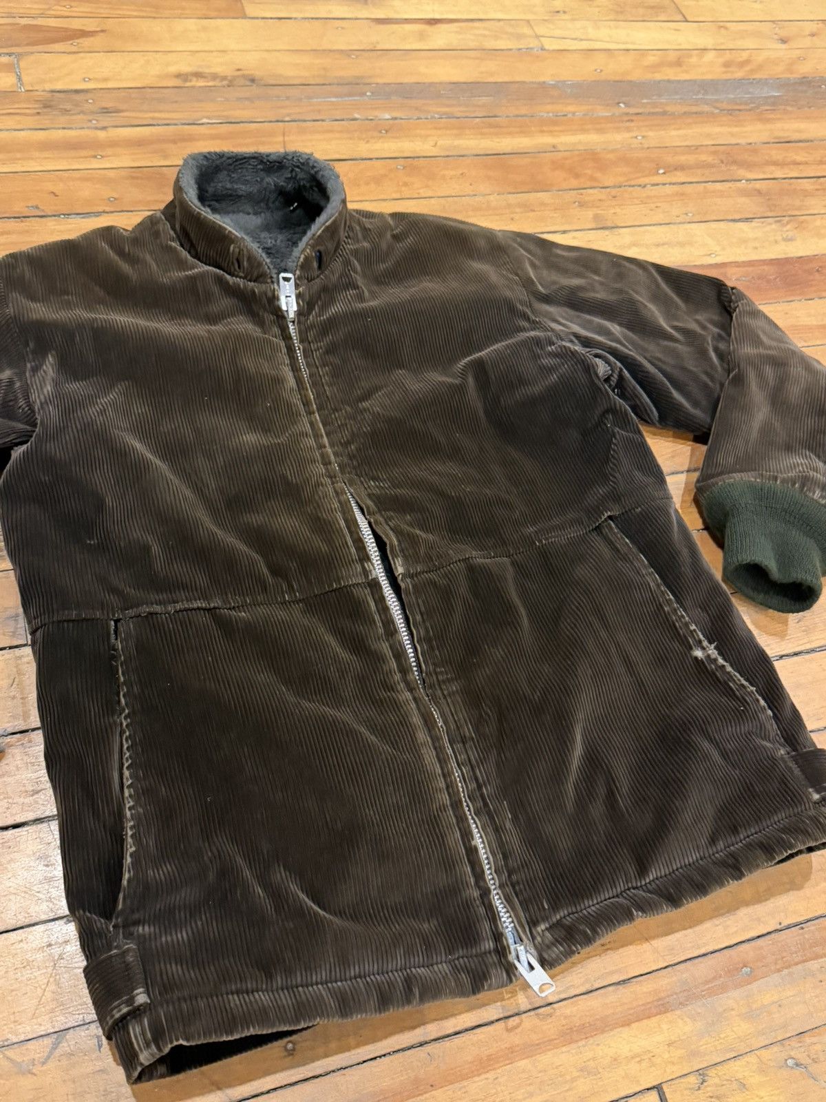 Vintage 70/80s fur lined corduroy talon zip jacket made in USA Size US M / EU 48-50 / 2 - 6 Thumbnail