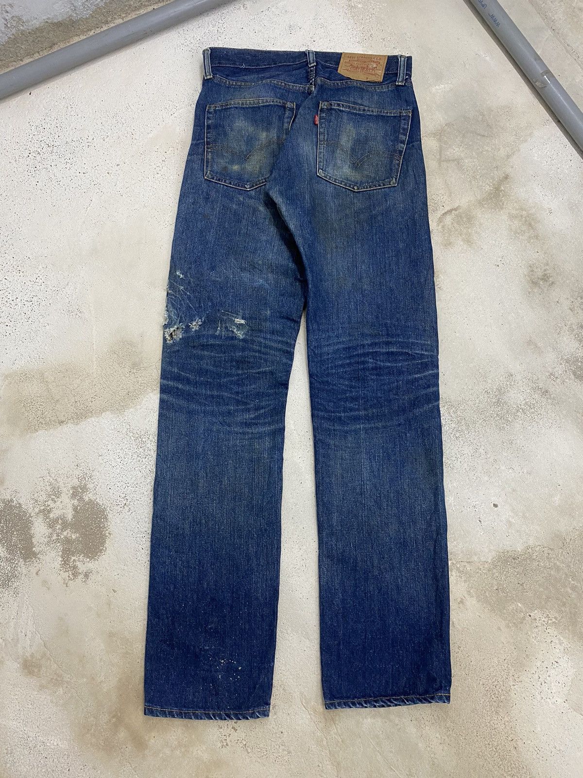 Levi's Vintage 80s Levis 505 Button 8 Zipper Talon Dirty Distress Size US 29 - 2 Thumbnail