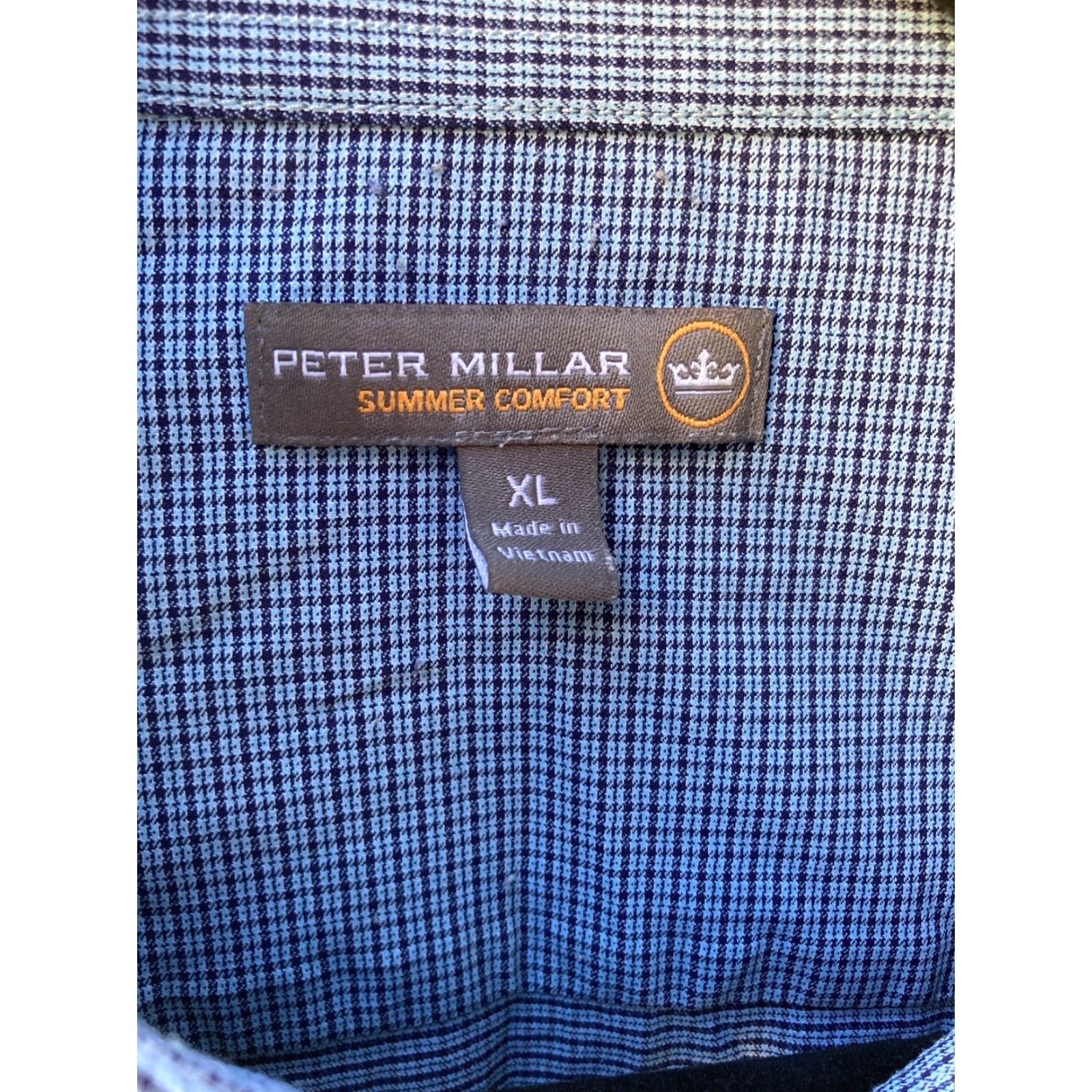 Peter Millar Men's Peter Millar Summer Comfort Button-Down Shirt Multicolor Plaid XL Nylon Size US XL / EU 56 / 4 - 2 Thumbnail