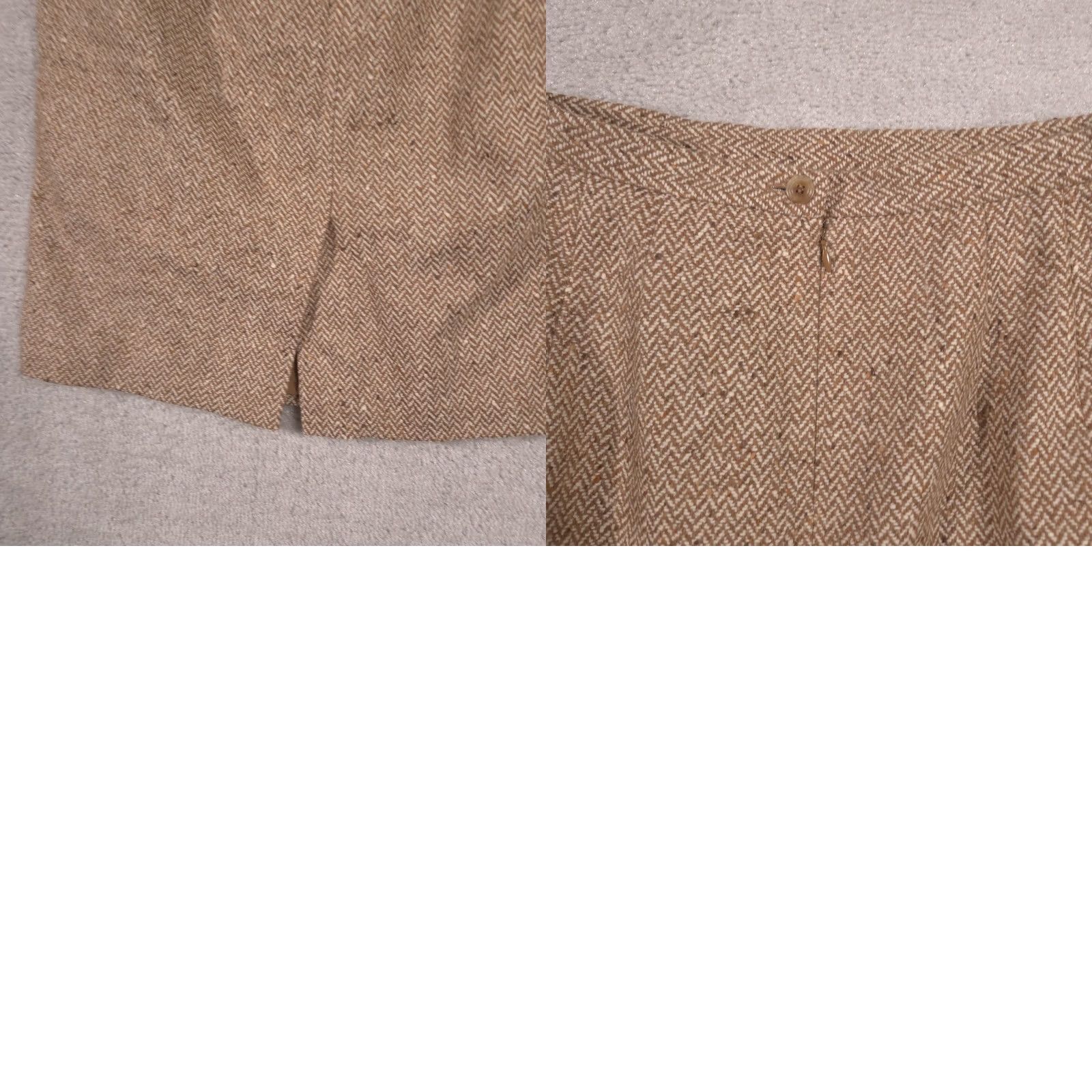 Talbots Talbots Skirt Womens Petite 12 Brown Wool Herringbone Pencil Lined Career Tweed Size 34" / US 12 / IT 48 - 9 Thumbnail