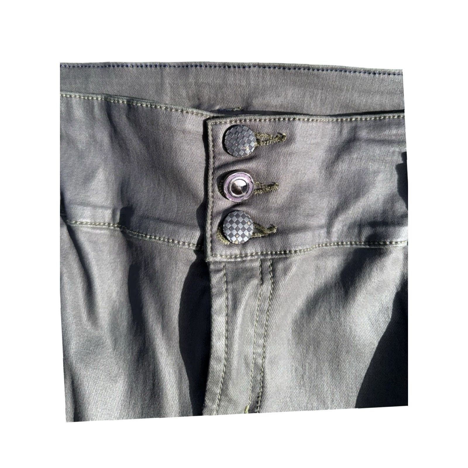 Olive NYE Womens Army Skinny Jeans 14 Olive Green Military Green Size 14 Regular Womens Jeans NYE Army Green Skinny Jeans 14 Size 26" / US 2 / IT 38 - 6 Thumbnail