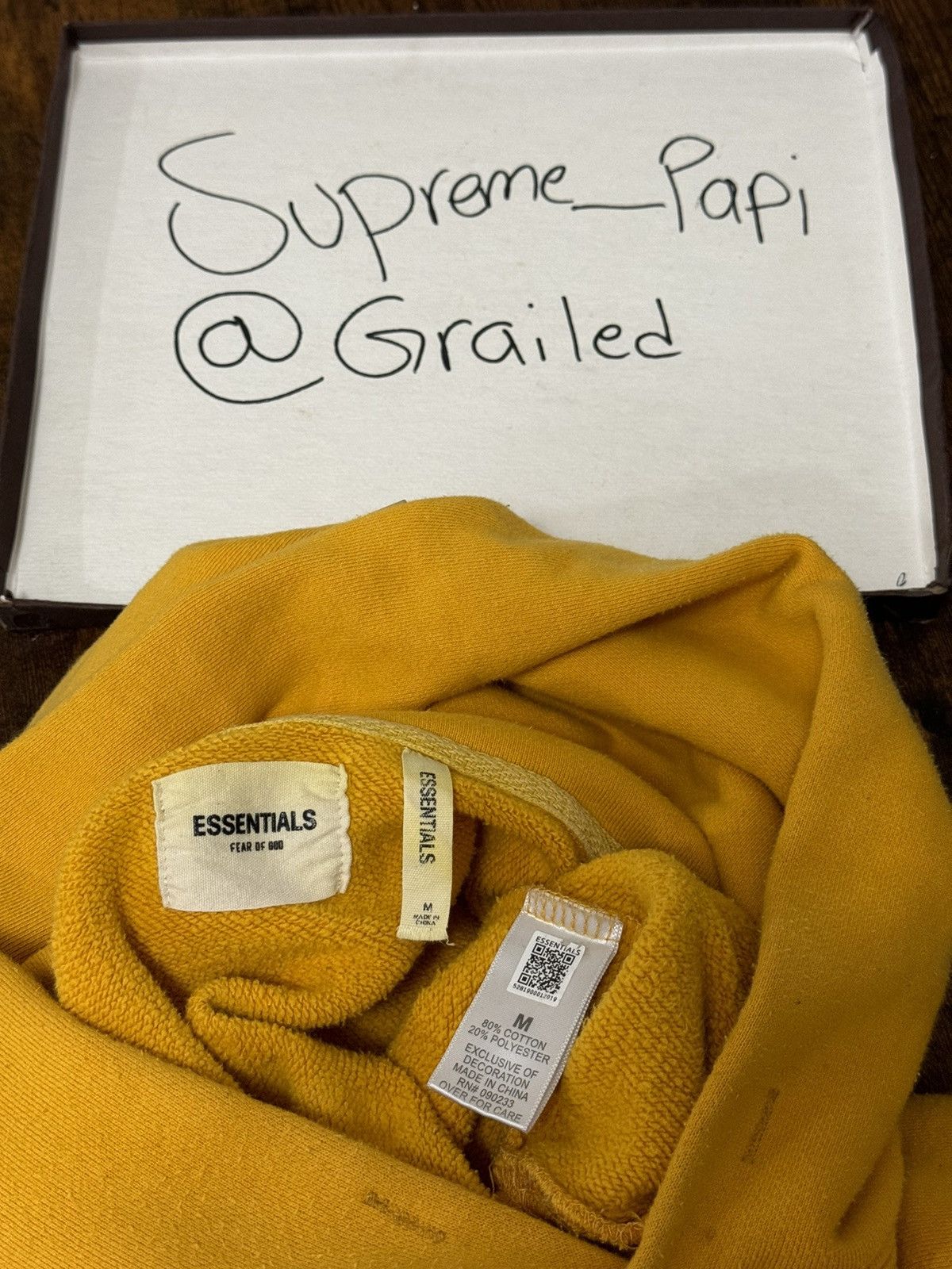 Fear of God 🔥Fear of God Essentials LONG BEACH Hoodie Yellow SZ Medium Size US M / EU 48-50 / 2 - 11 Thumbnail