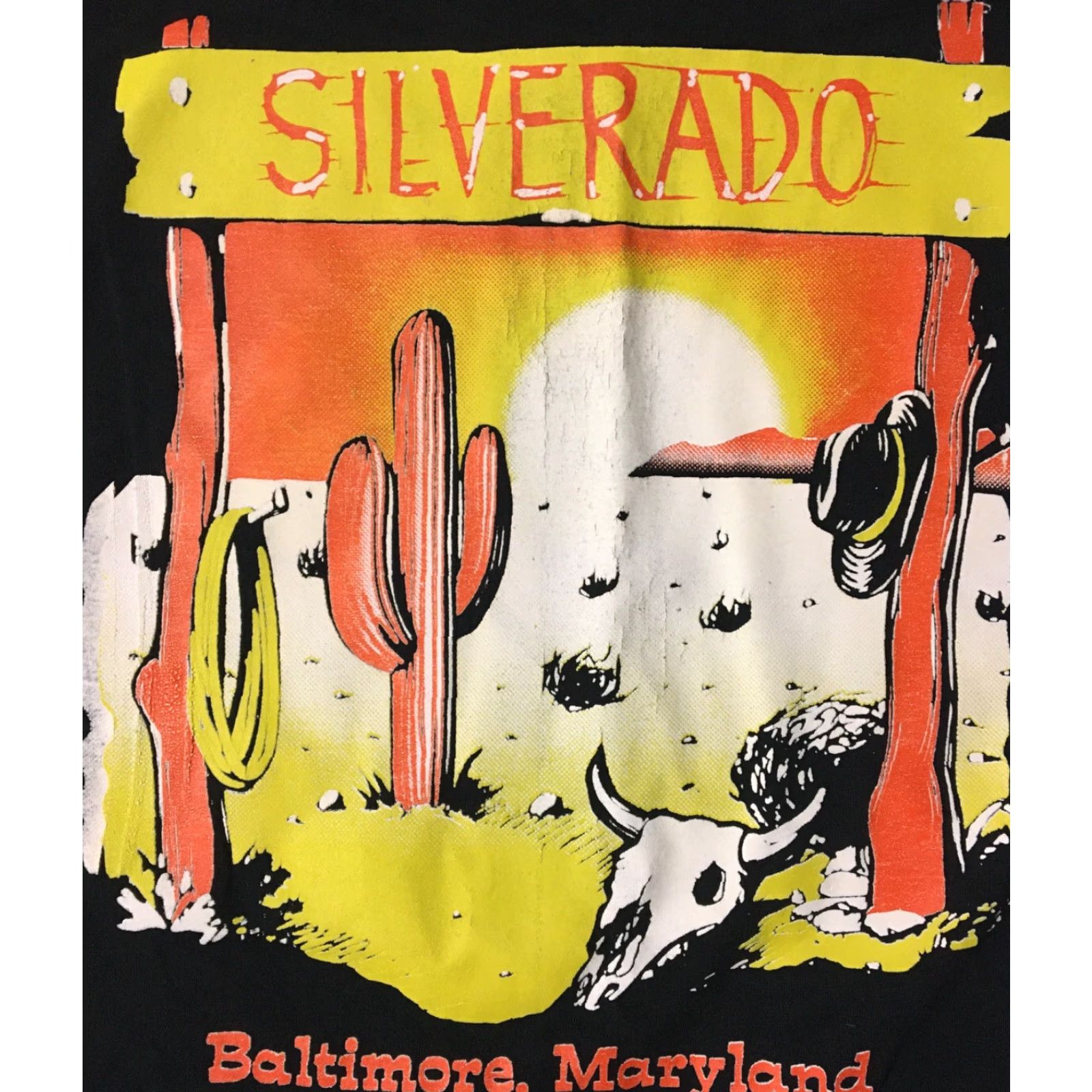 Vintage VINTAGE Silverado Cowboy Bar Baltimore Shirt 2XL Black USA Concert Grunge Biker 90s Men Shirt Size US XXL / EU 58 / 5 - 3 Thumbnail