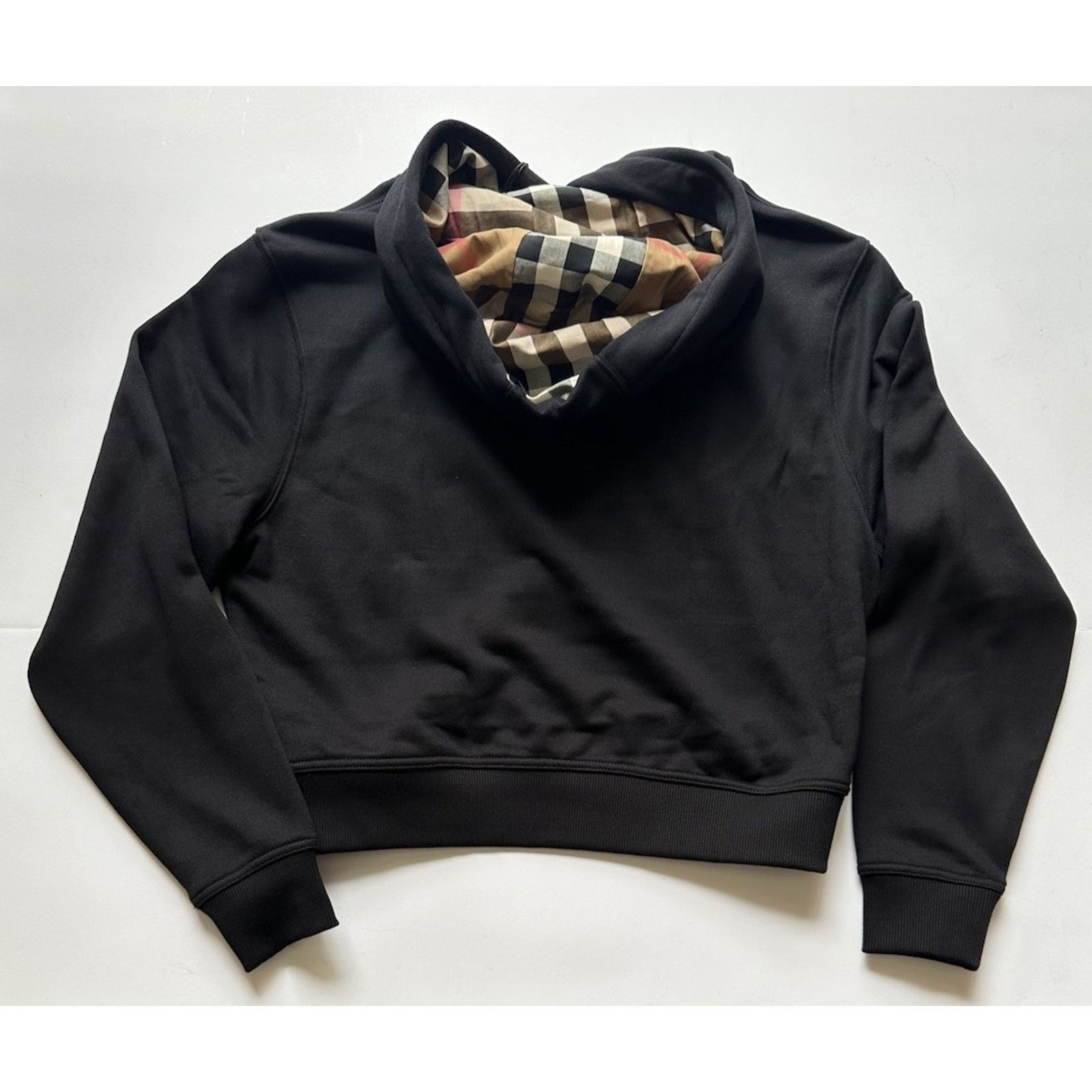 Burberry Burberry Talley Checked Sweatshirt Hoodie Black M 8084391 Size M / US 6-8 / IT 42-44 - 7 Thumbnail