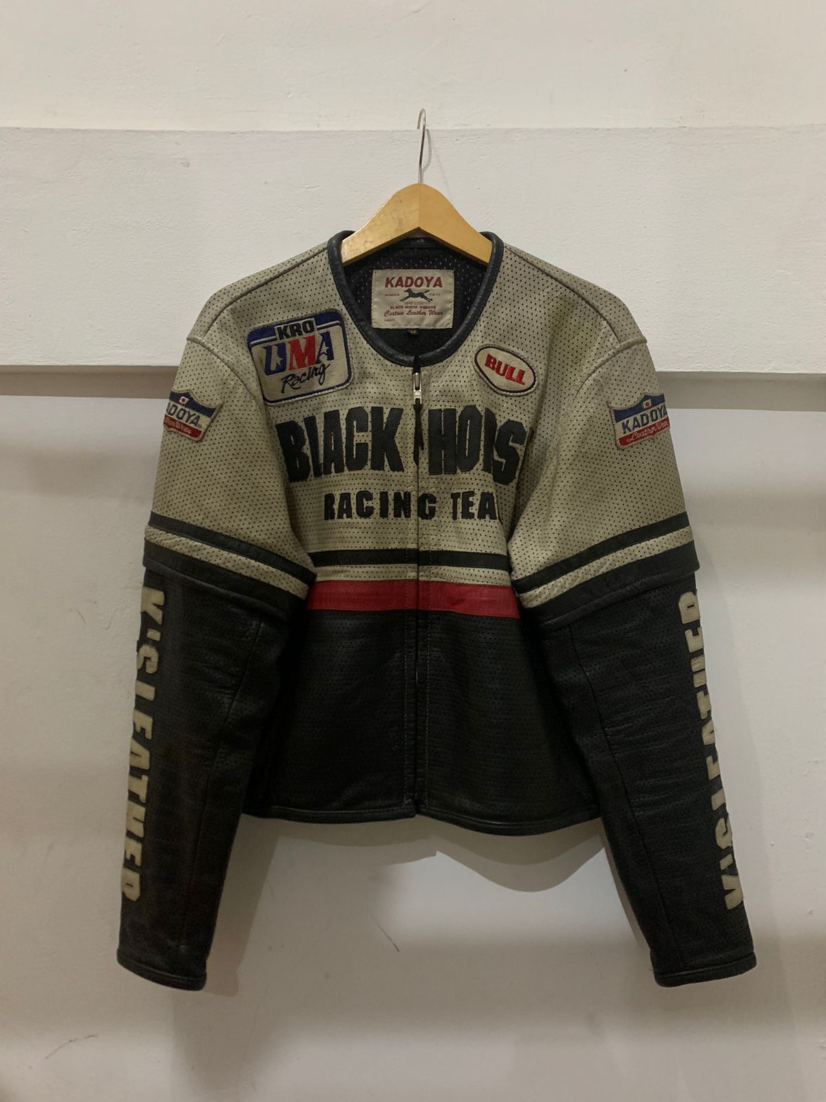 カドヤBLACK HORSE レザージャケット KADOYA「BLACK HORSE RACING TEAM