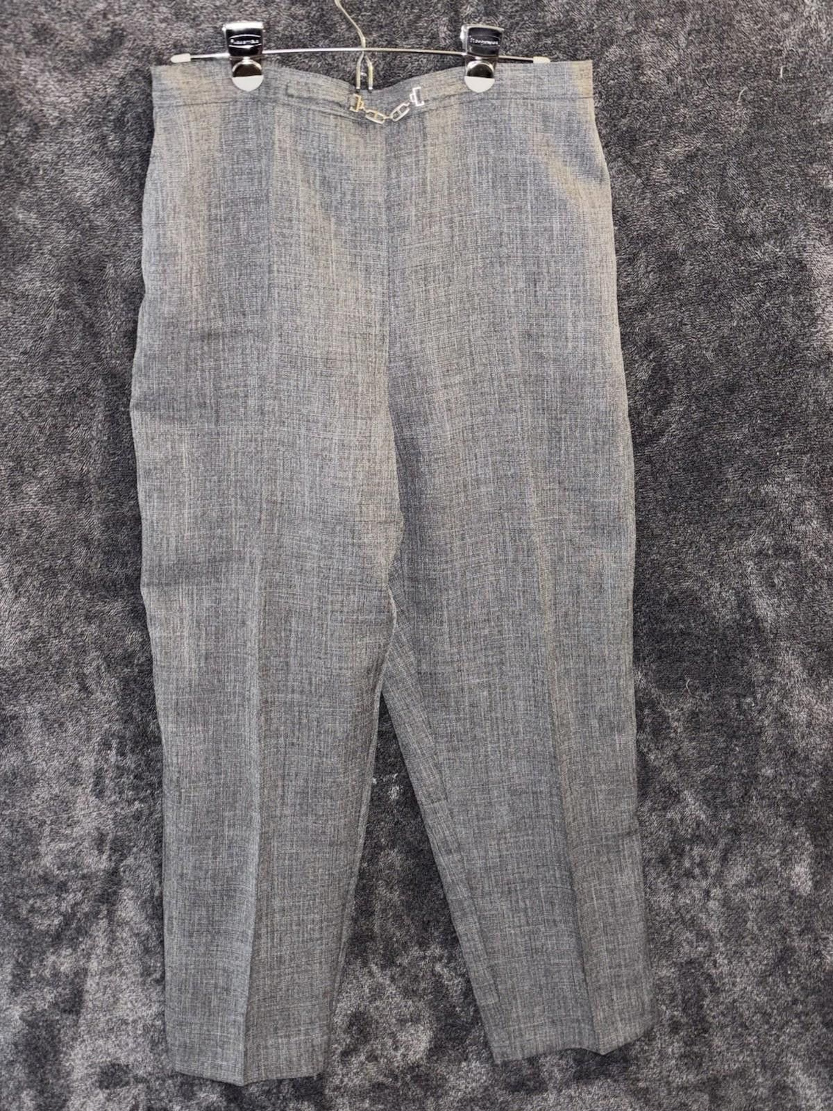 Other Alfred Dunner 14P Heathered Gray High Waist Trousers VTG Size 36" / US 14 / IT 50 - 3 Thumbnail