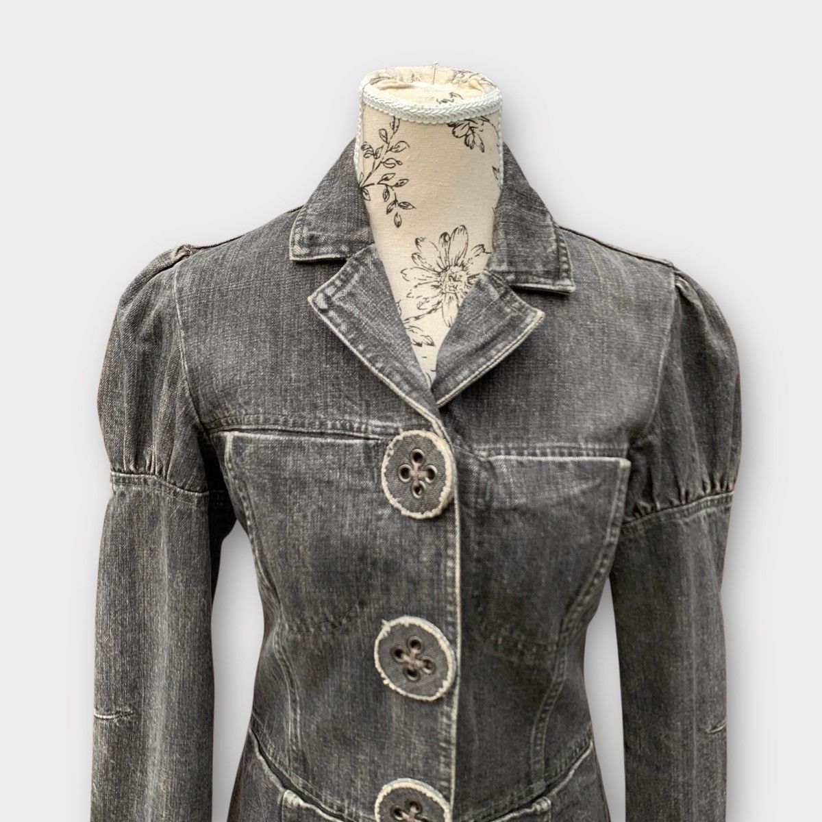 Romeo Gigli GIGLI DENIM LONG COAT JACKET Size S / US 4 / IT 40 - 7 Thumbnail