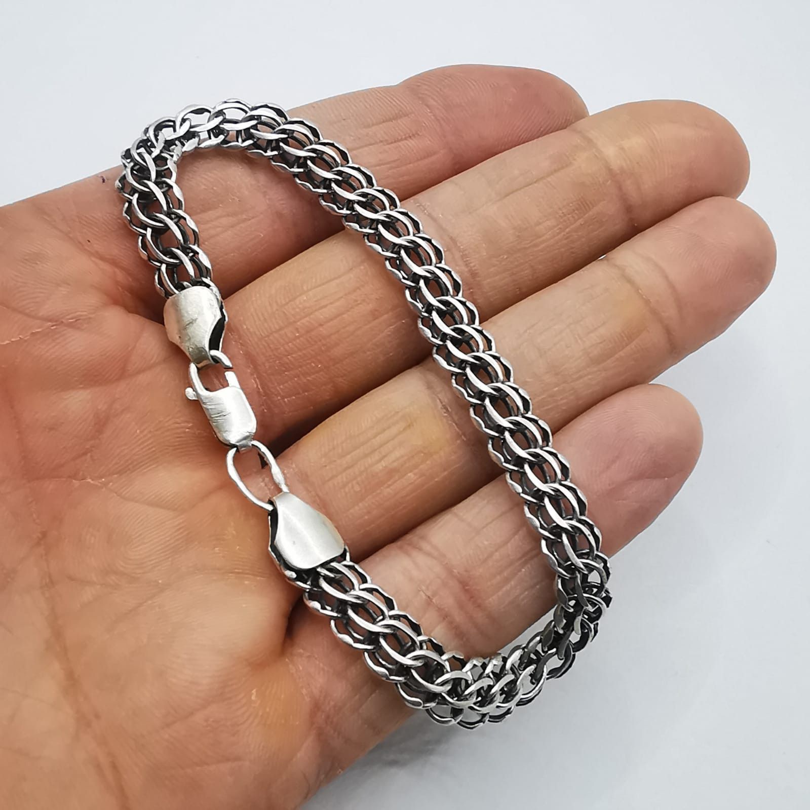 Sterling Silver × Vintage Vintage Bracelet Jewelry,925 Sterling Silver,Handmade 12,76g Size ONE SIZE - 7 Thumbnail
