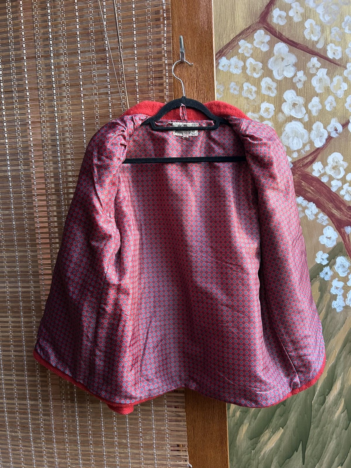 Vintage 70s-60s Cambrian Traditional Welsh Tweed Red Zip Wool Jacket Size US M / EU 48-50 / 2 - 4 Thumbnail