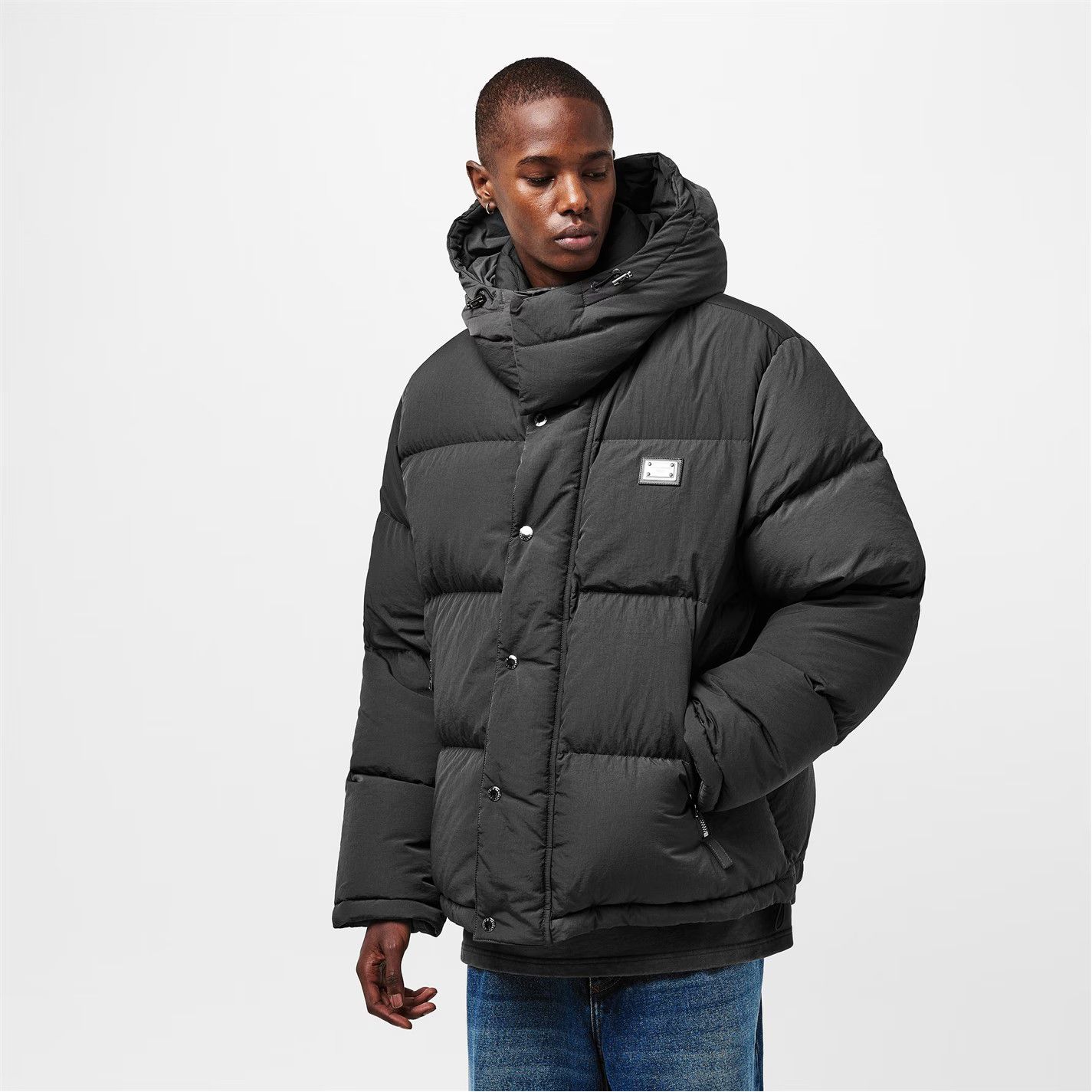 Dolce & Gabbana o1g2r1mq0426 Quilted Puffer Jacket in Antracite Size US L / EU 52-54 / 3 - 3 Thumbnail