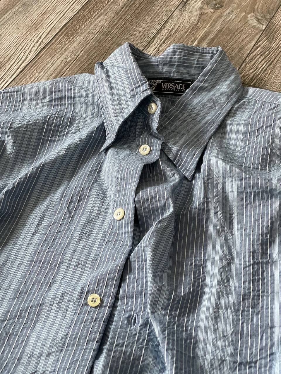 Versace × Versace Jeans Couture × Vintage Rare vintage stripe embroidered logo Versace shirt Size US M / EU 48-50 / 2 - 3 Thumbnail