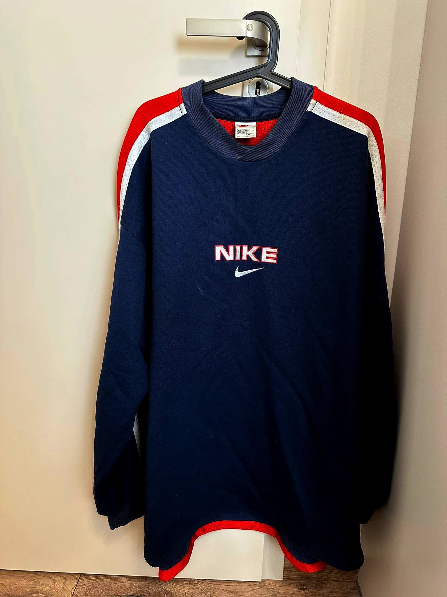 Vintage 90s Nike Spellout Logo Sweatshirt Navy XXL