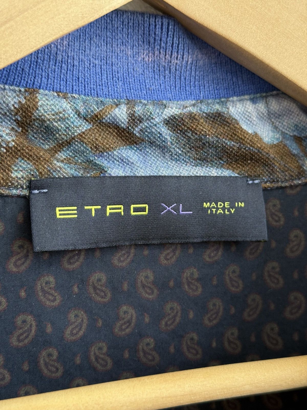 Etro Etro Floral Long Sleeve Polo Shirt Size US XL / EU 56 / 4 - 8 Thumbnail