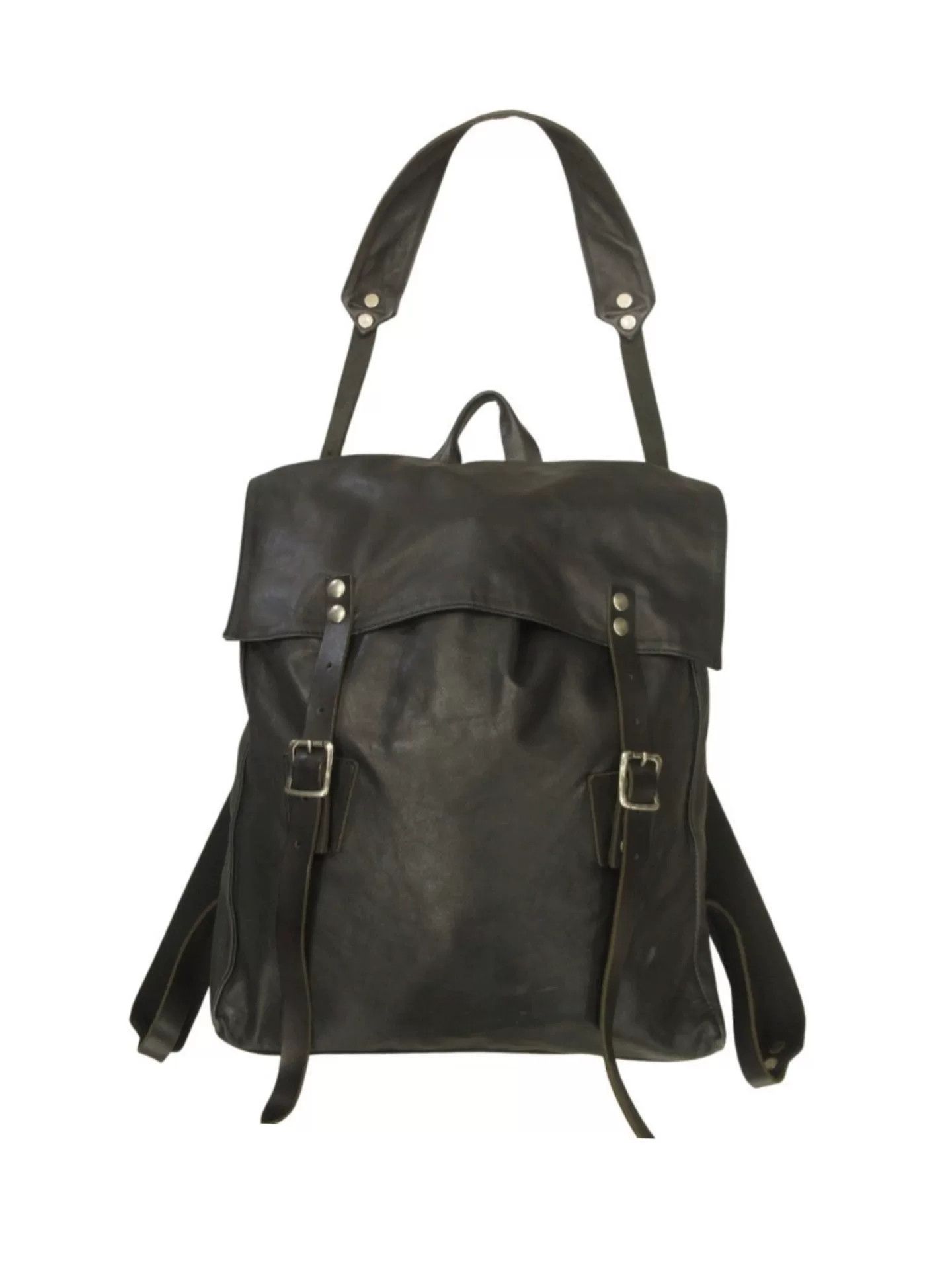 Yohji Yamamoto yohji yamamoto leather backpack with dual straps Size ONE SIZE - 1 Thumbnail