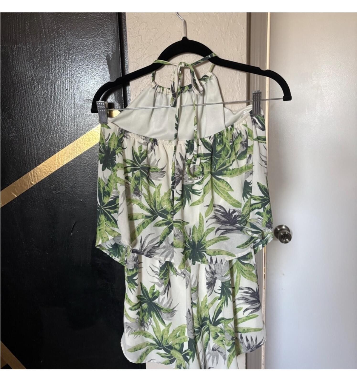 1017 ALYX 9SM (Alya) Tropical Leaf Print Romper Size ONE SIZE - 4 Thumbnail